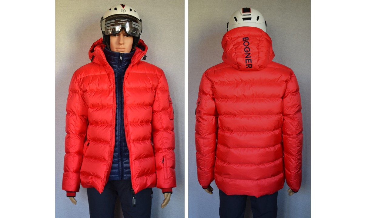 BOGNER SIM-DO HERREN DAUNEN SKI JACKE ROT-BLAU Gr 50 52 54 56 58 L XL XXL 3XL 4XL NEU