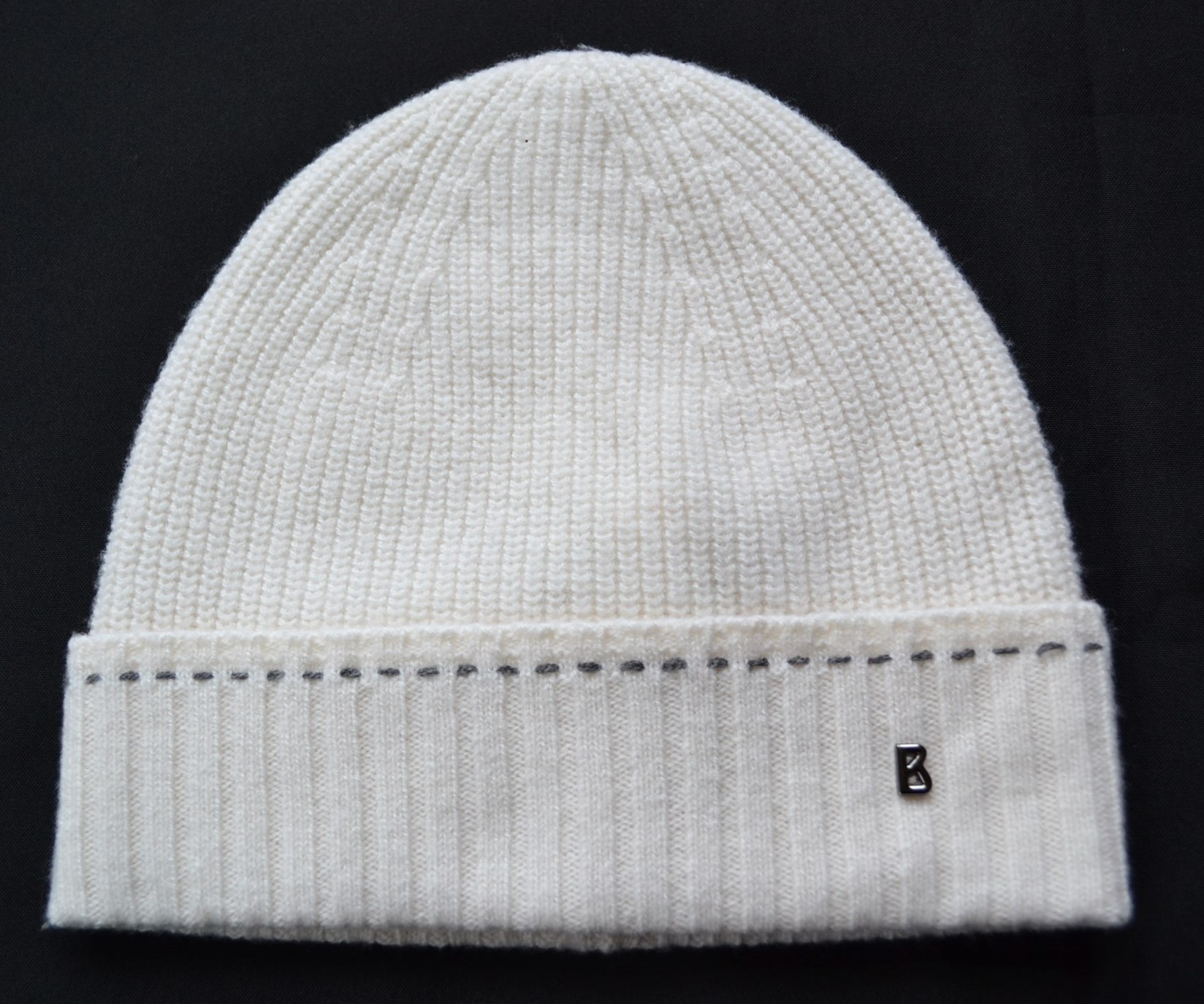 BOGNER MOULAN DAMEN HERREN MÜTZE 100% WOLLE WOLLMÜTZE WEIß LOGO NEU