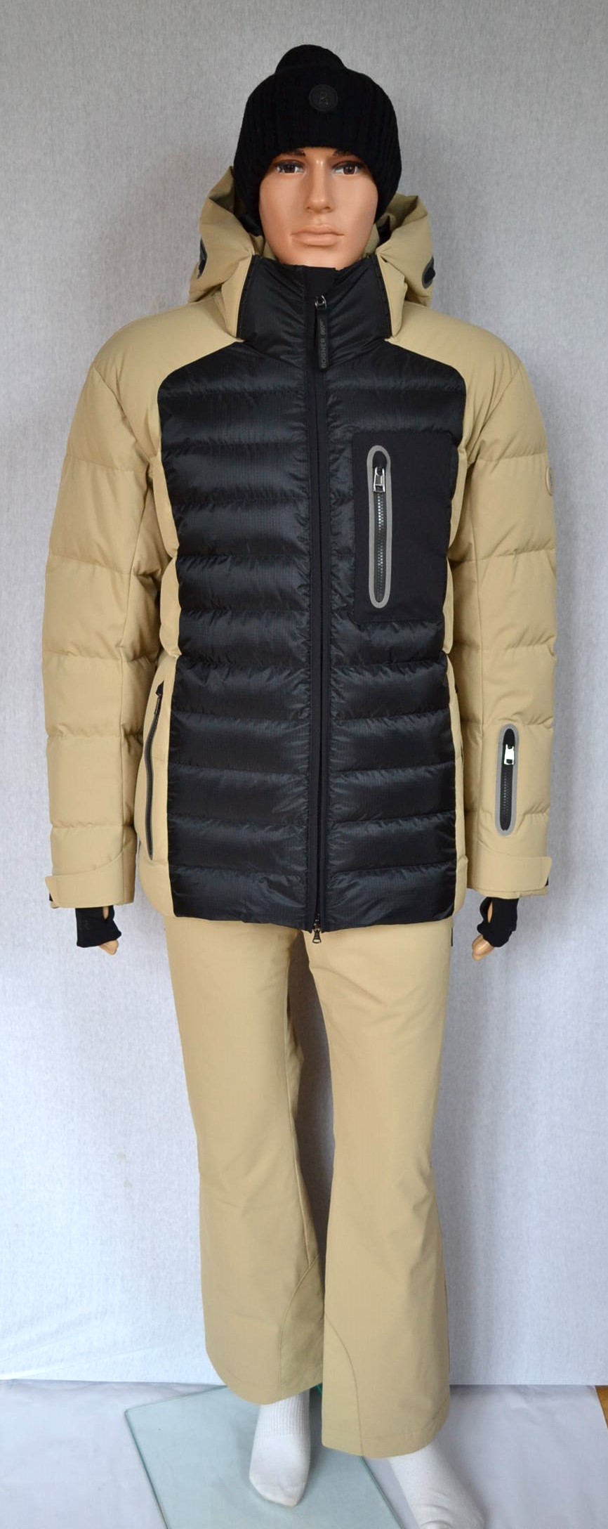 BOGNER 007 BOND SET SKIANZUG HERREN DAUNEN SKIJACKE 4-WEGE STRETCH SCHWARZ-BEIGE + SKIHOSE BOND 20 Gr 50 L NEU – Bild 3