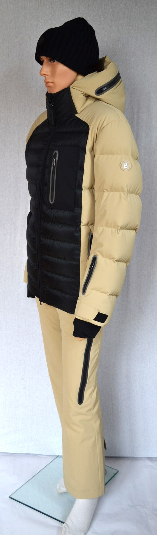BOGNER 007 BOND SET SKIANZUG HERREN DAUNEN SKIJACKE 4-WEGE STRETCH SCHWARZ-BEIGE + SKIHOSE BOND 20 Gr 50 L NEU – Bild 5