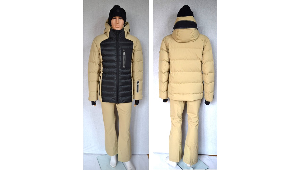 BOGNER 007 BOND SET SKIANZUG HERREN DAUNEN SKIJACKE 4-WEGE STRETCH SCHWARZ-BEIGE + SKIHOSE BOND 20 Gr 50 L NEU