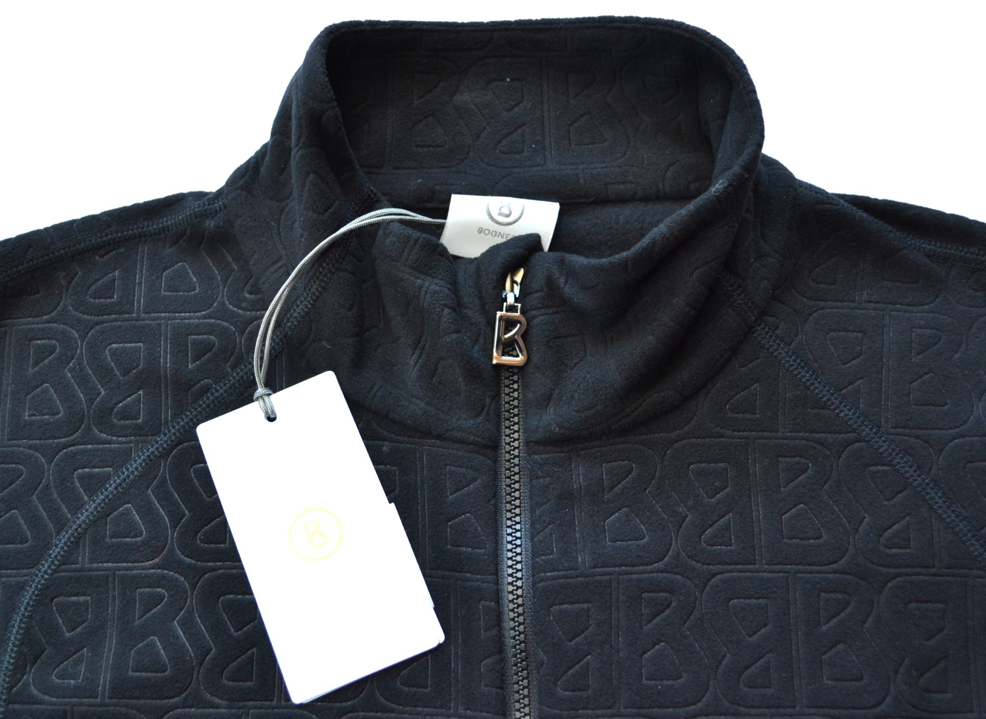 BOGNER HARRY HERREN SKI FLEECE LONGSLEEVE FIRST LAYER UNTERZIEHER SCHWARZ LOGO PRINT Gr L 50 NEU – Bild 3