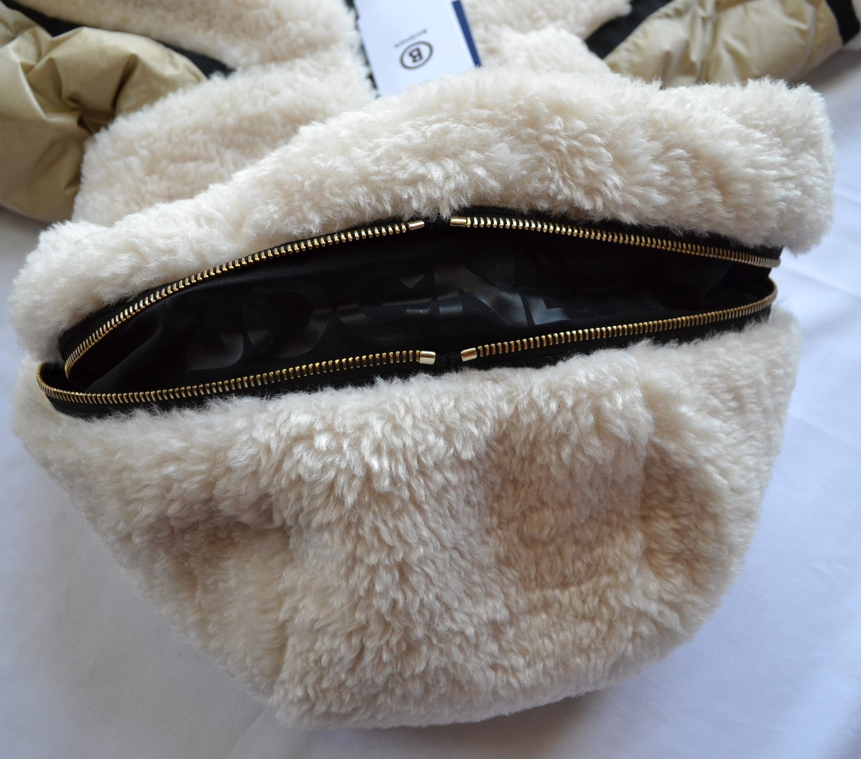 BOGNER KORA DAMEN SKIJACKE OVERSIZE WEIß-BEIGE TEDDYFELL Gr 36 S NEU – Bild 15