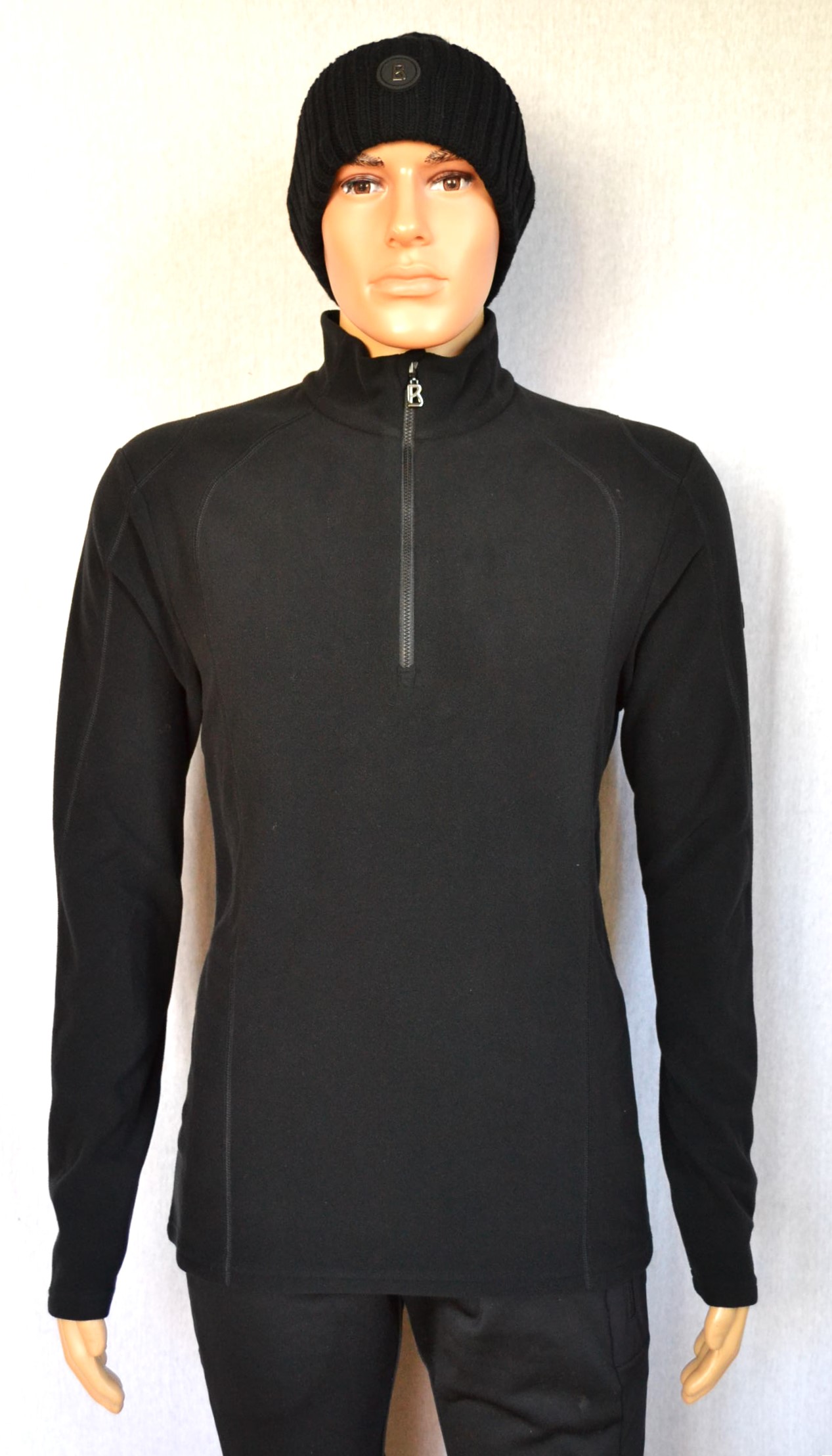 BOGNER HARRY HERREN SKI FLEECE PULLOVER LONGSLEEVE FIRST LAYER UNTERZIEHER SCHWARZ Gr L 50 NEU – Bild 2