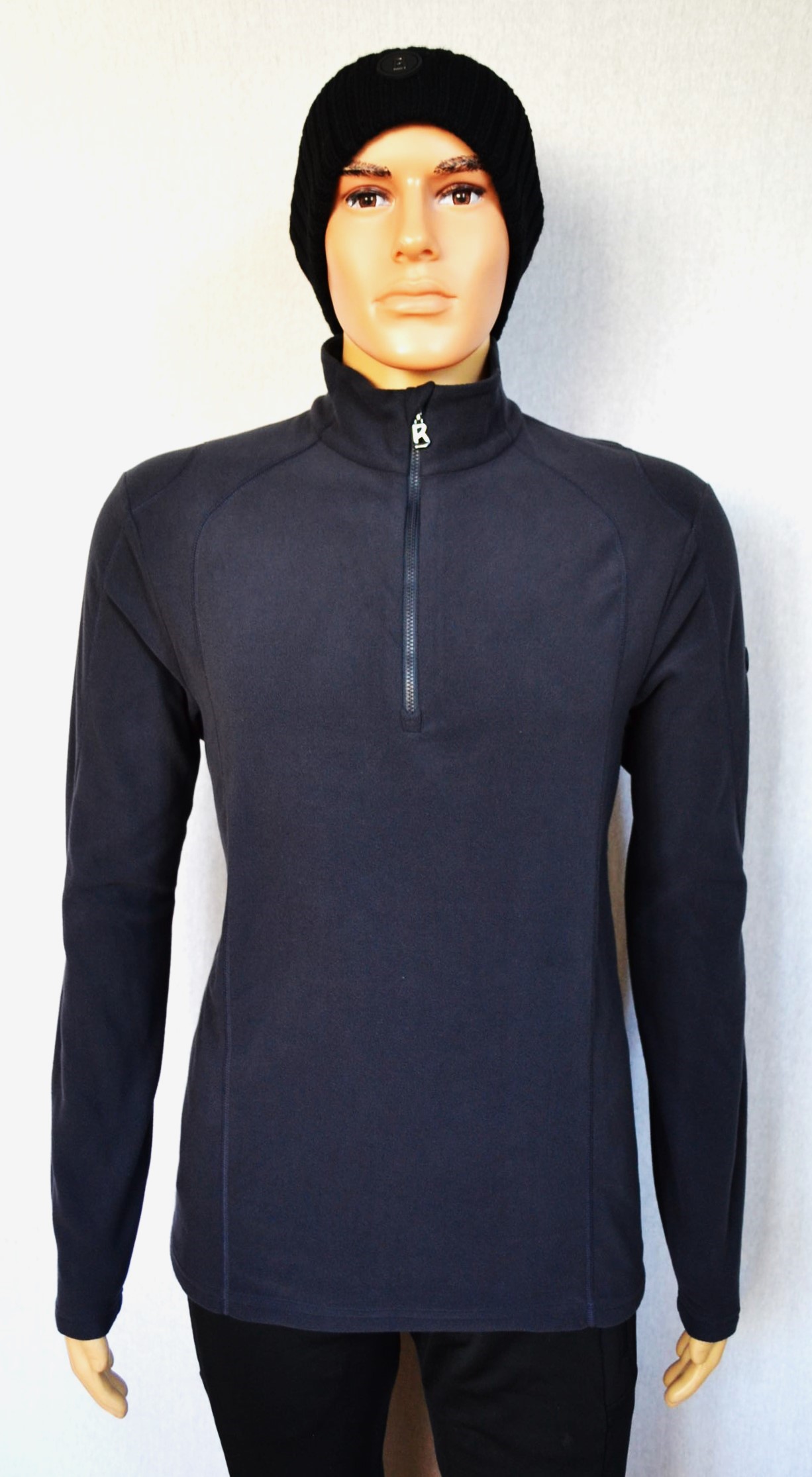 BOGNER HARRY HERREN SKI FLEECE PULLOVER LONGSLEEVE FIRST LAYER UNTERZIEHER DUNKELBLAU Gr L 50 NEU – Bild 3