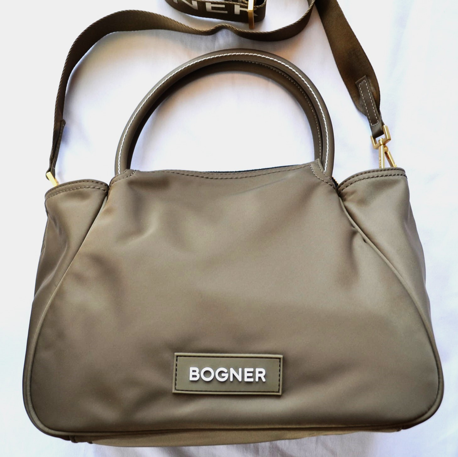 BOGNER SAXON RAJA DAMEN TASCHE HANDTASCHE MIT UMHÄNGEGURT OLIV NEU – Bild 5