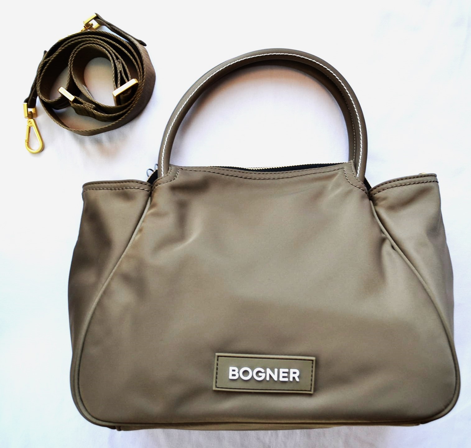 BOGNER SAXON RAJA DAMEN TASCHE HANDTASCHE MIT UMHÄNGEGURT OLIV NEU
