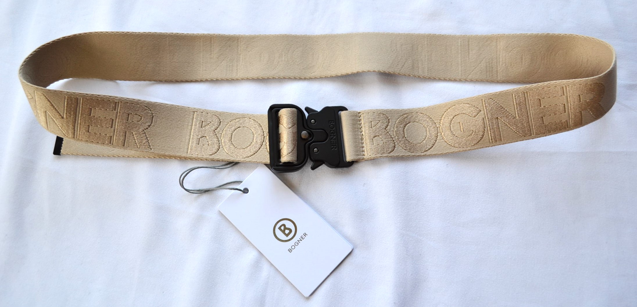 BOGNER ARON HERREN DAMEN GÜRTEL für die SKIHOSE BEIGE BELT VERSTELLBAR S M L NEU