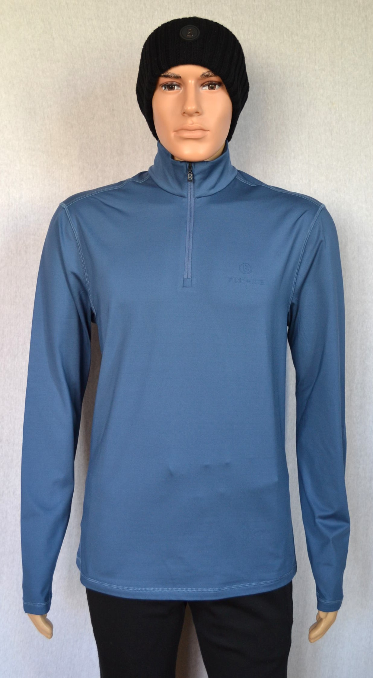 BOGNER FIRE+ICE PASCAL HERREN SKI LONGSLEEVE MITTELBLAU FIRST LAYER STRETCH UNTERZIEHER Gr L 50 NEU – Bild 2