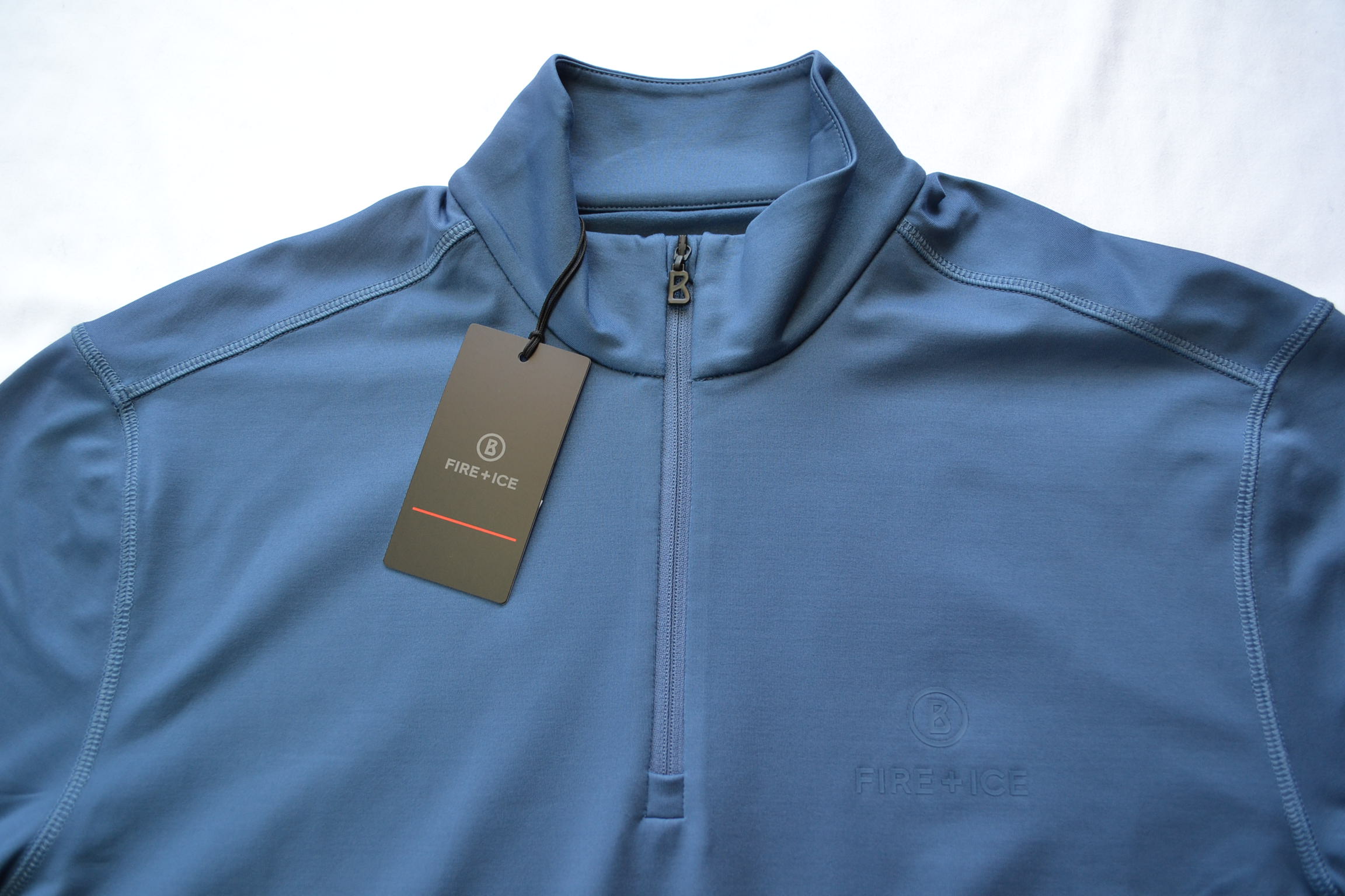 BOGNER FIRE+ICE PASCAL HERREN SKI LONGSLEEVE MITTELBLAU FIRST LAYER STRETCH UNTERZIEHER Gr L 50 NEU – Bild 4