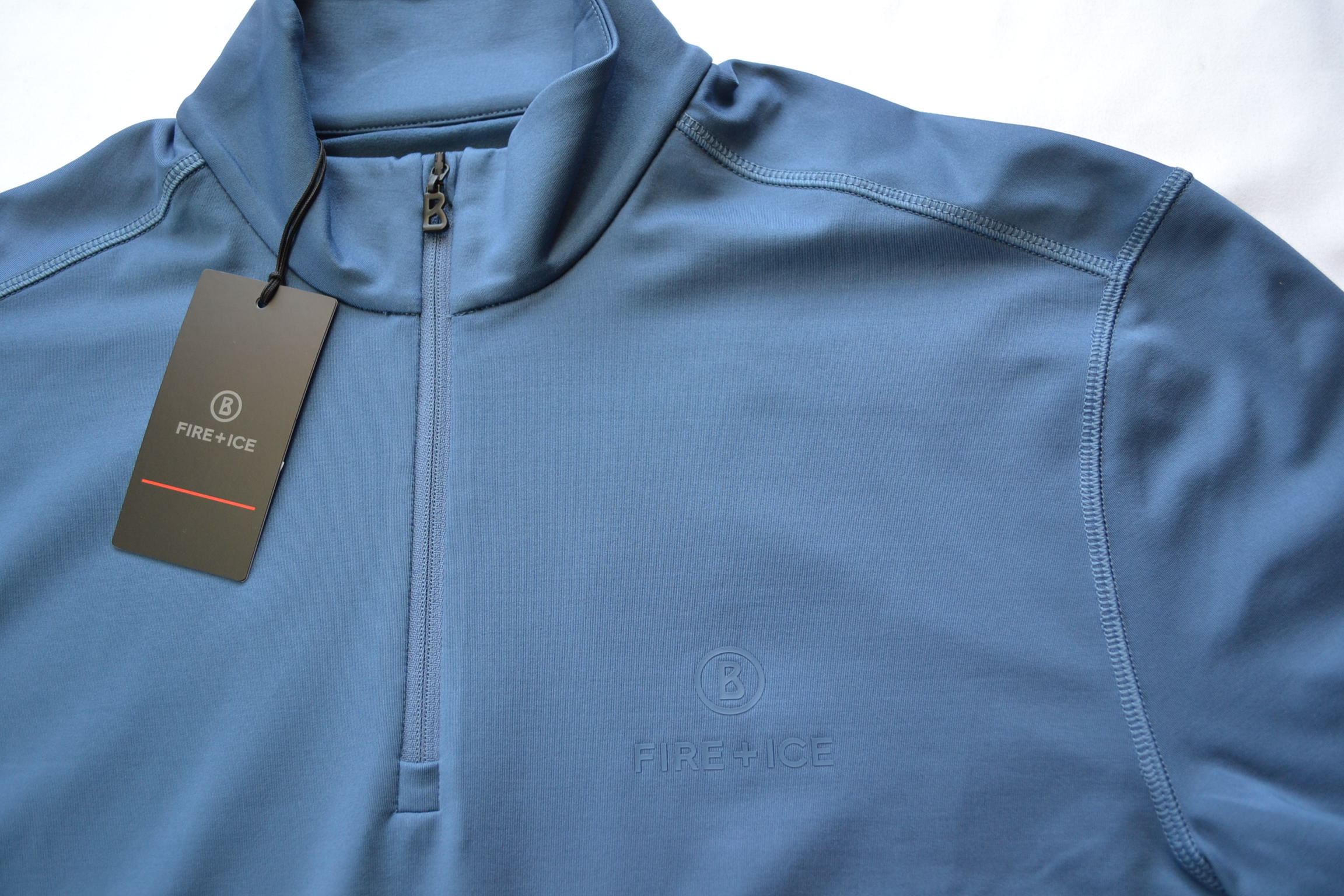 BOGNER FIRE+ICE PASCAL HERREN SKI LONGSLEEVE MITTELBLAU FIRST LAYER STRETCH UNTERZIEHER Gr L 50 NEU – Bild 6