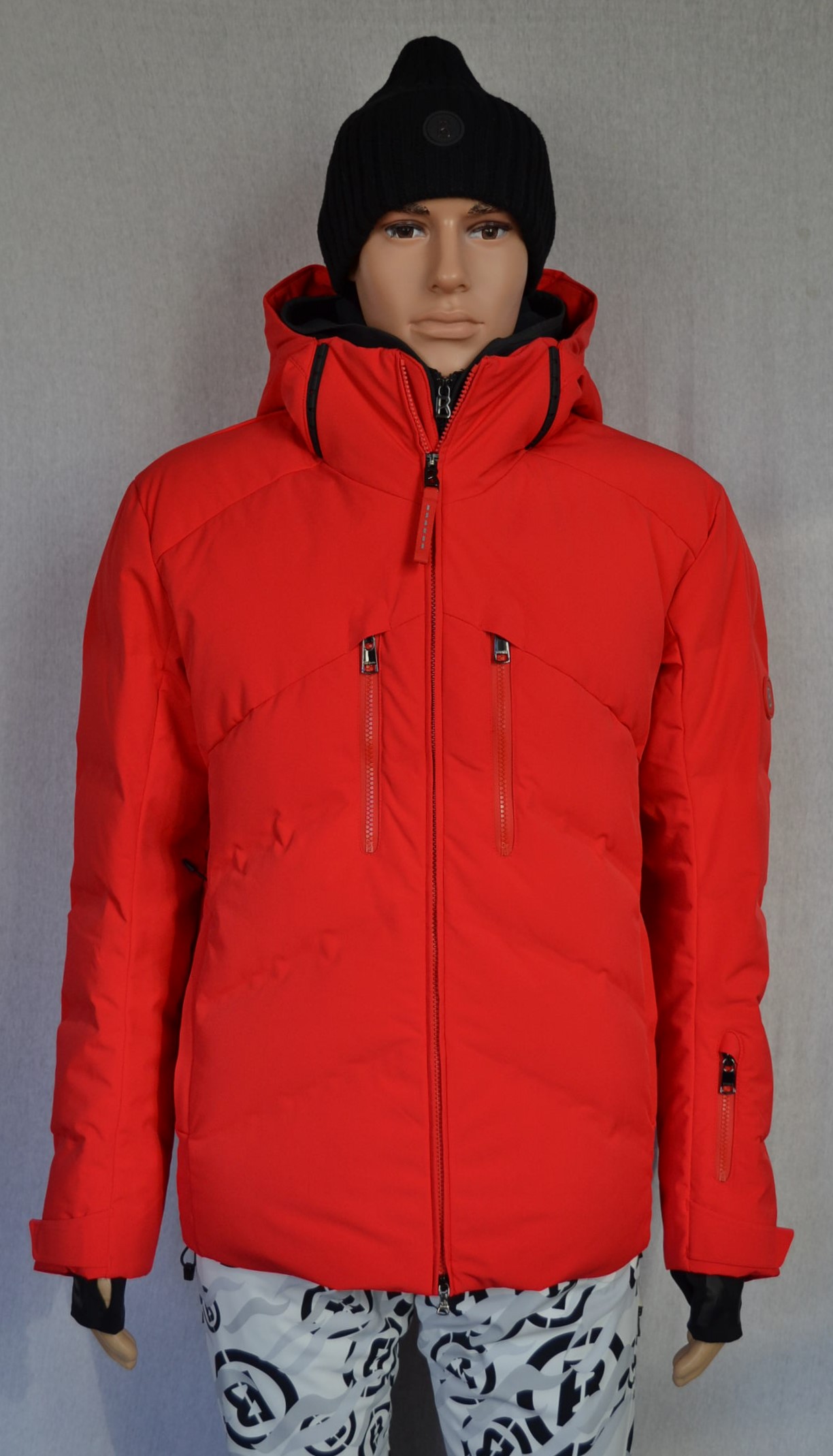 BOGNER JERVIS HERREN DAUNEN SKIJACKE ROT MIT TRENNBAREN MITTEL INLAYER IN SCHWARZ Gr 50 L NEU – Bild 5