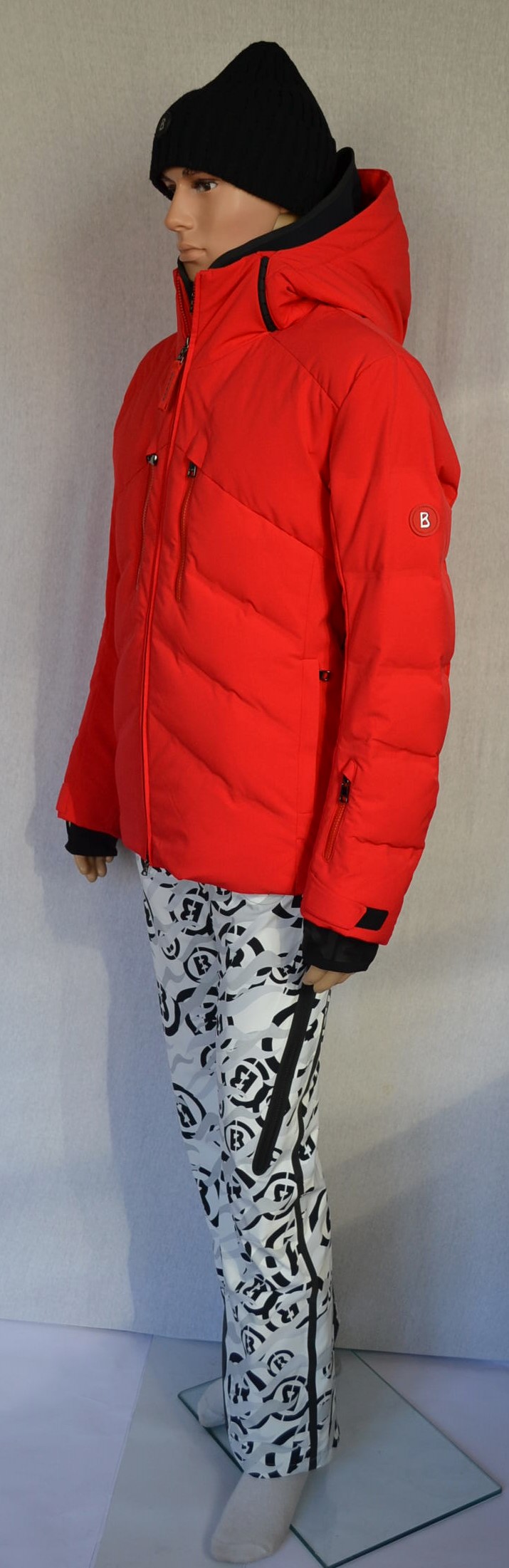 BOGNER JERVIS HERREN DAUNEN SKIJACKE ROT MIT TRENNBAREN MITTEL INLAYER IN SCHWARZ Gr 50 L NEU – Bild 6