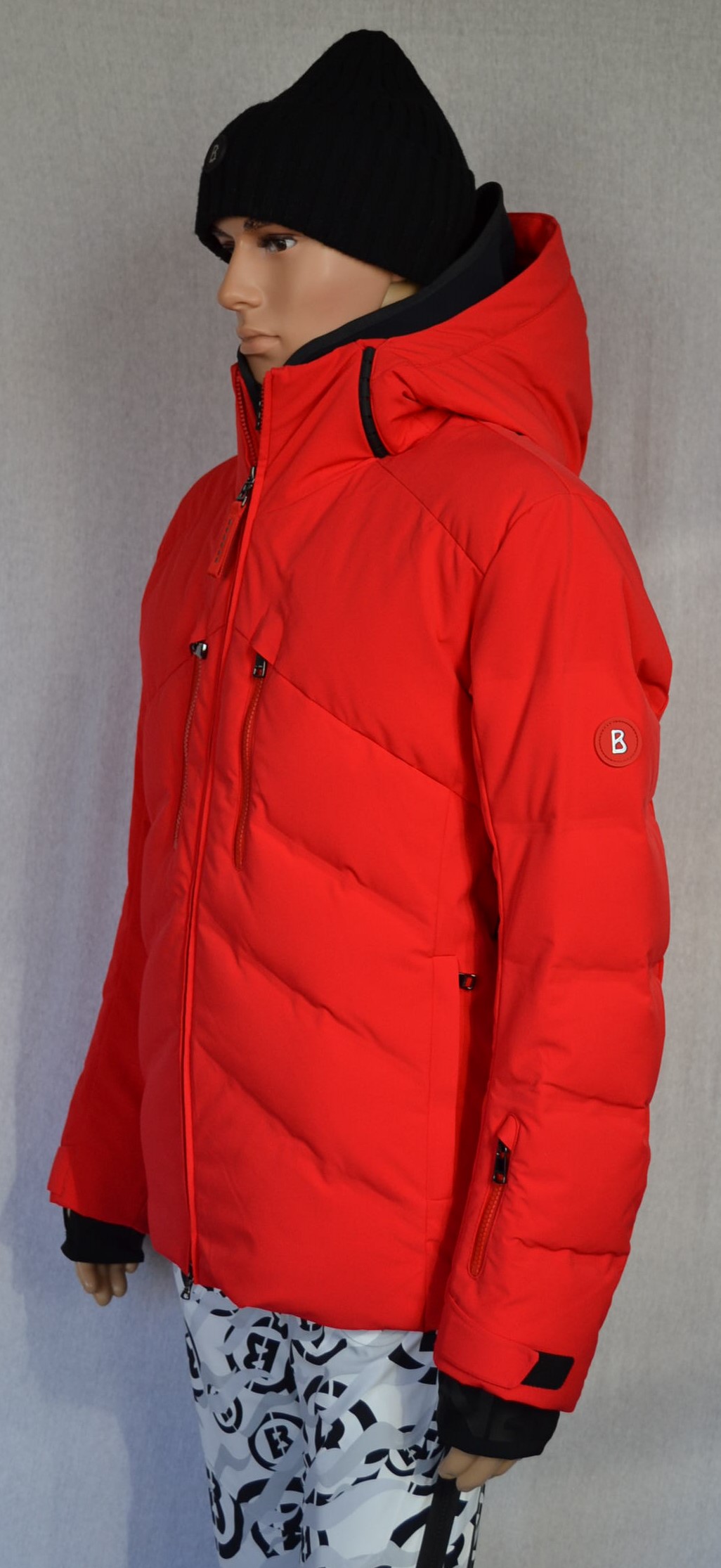 BOGNER JERVIS HERREN DAUNEN SKIJACKE ROT MIT TRENNBAREN MITTEL INLAYER IN SCHWARZ Gr 50 L NEU – Bild 7