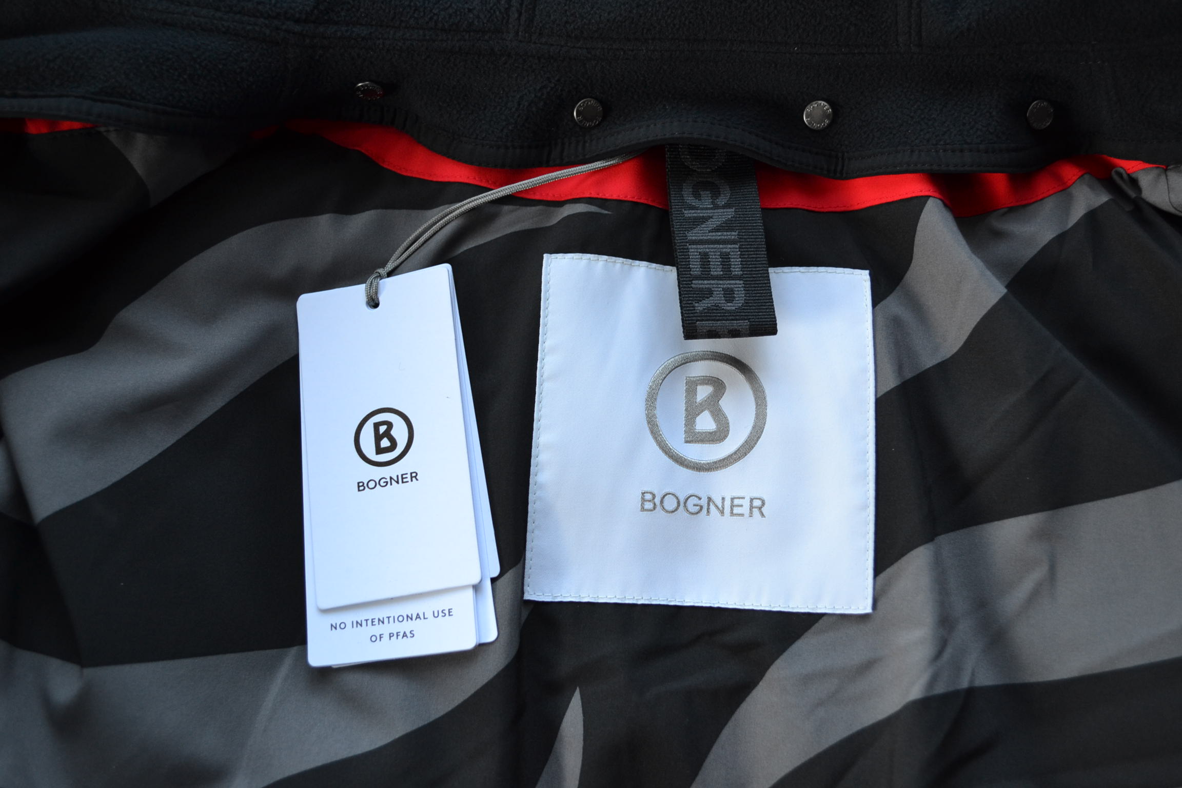 BOGNER JERVIS HERREN DAUNEN SKIJACKE ROT MIT TRENNBAREN MITTEL INLAYER IN SCHWARZ Gr 50 L NEU – Bild 10