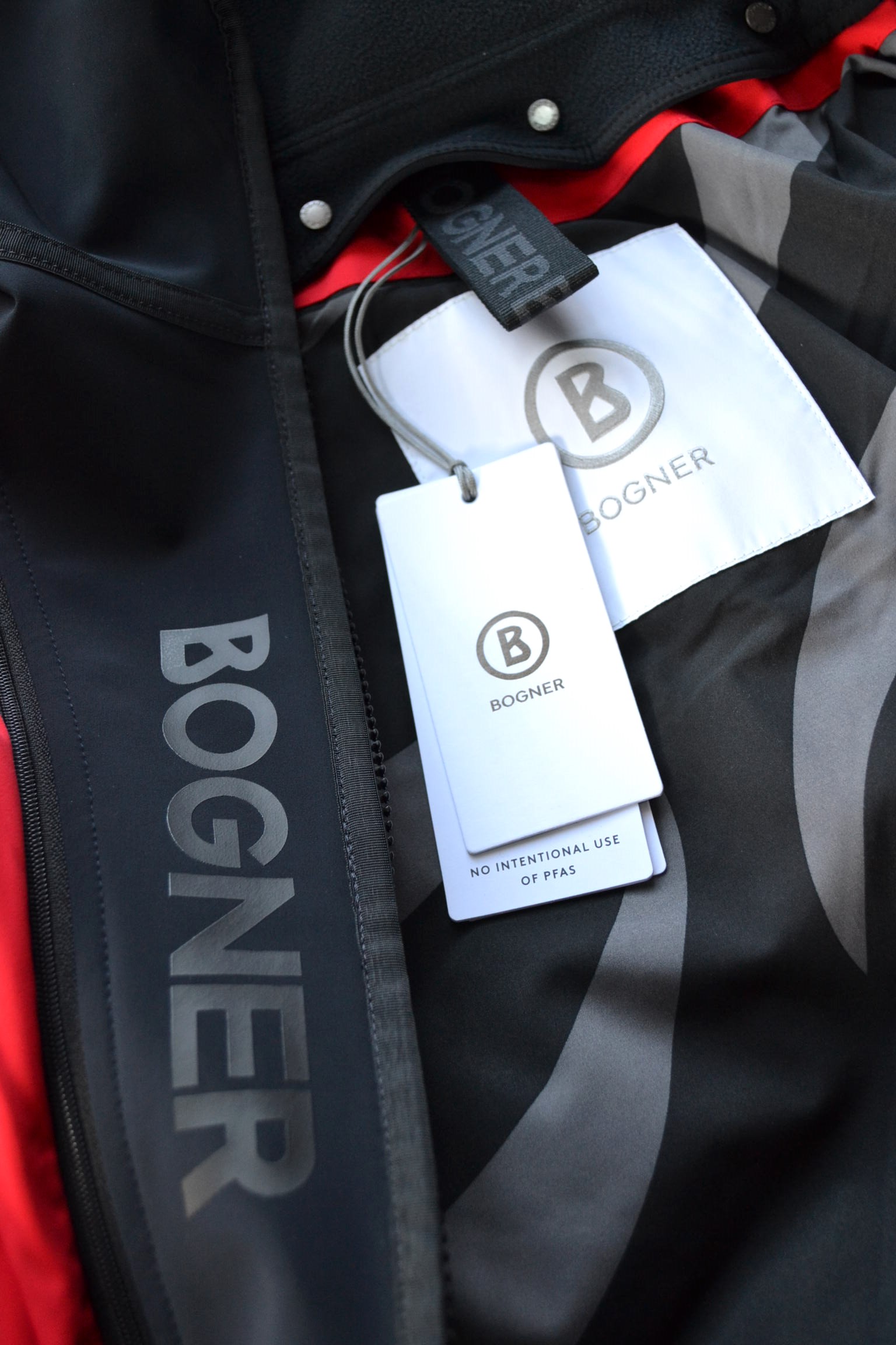 BOGNER JERVIS HERREN DAUNEN SKIJACKE ROT MIT TRENNBAREN MITTEL INLAYER IN SCHWARZ Gr 50 L NEU – Bild 11