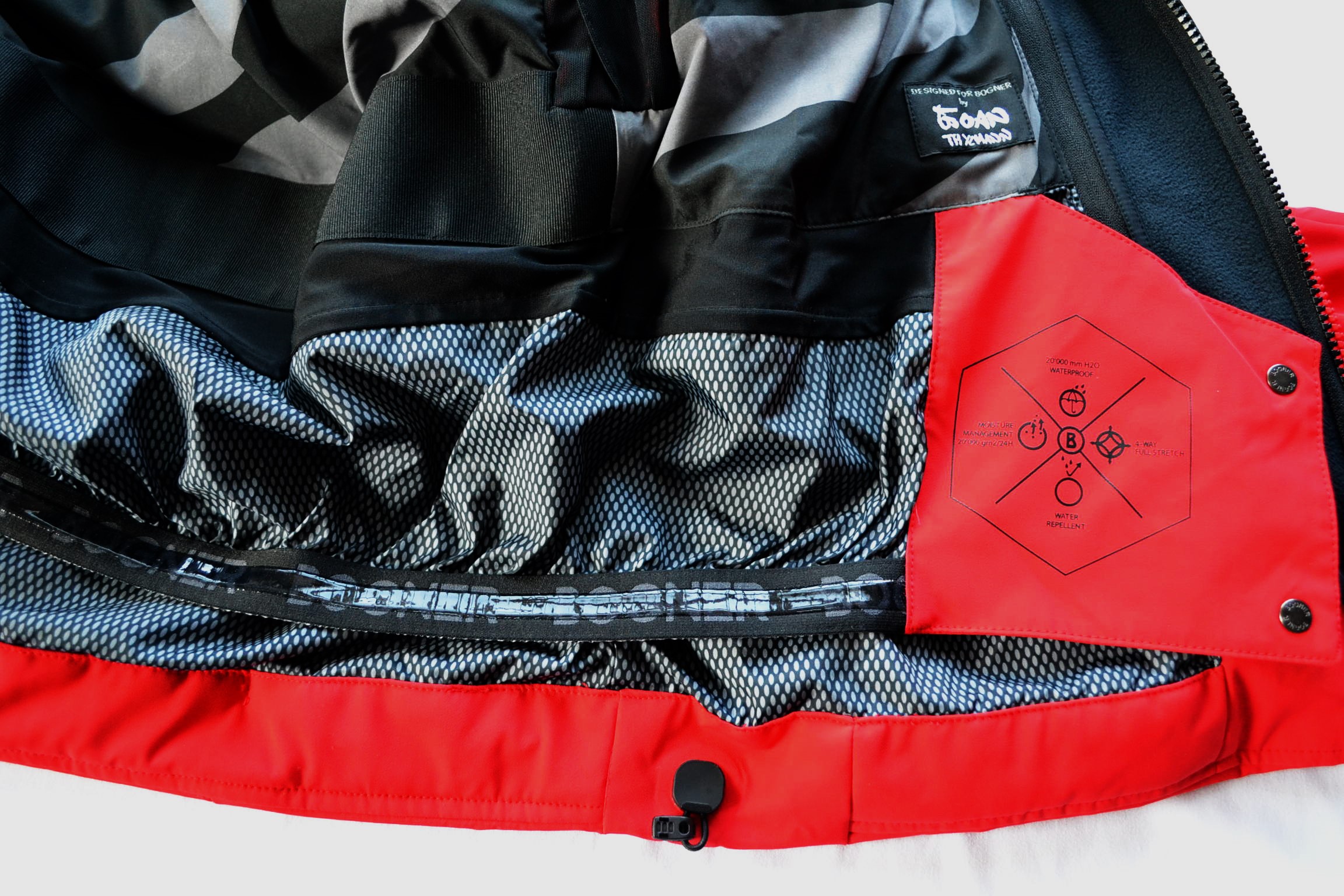 BOGNER JERVIS HERREN DAUNEN SKIJACKE ROT MIT TRENNBAREN MITTEL INLAYER IN SCHWARZ Gr 50 L NEU – Bild 12