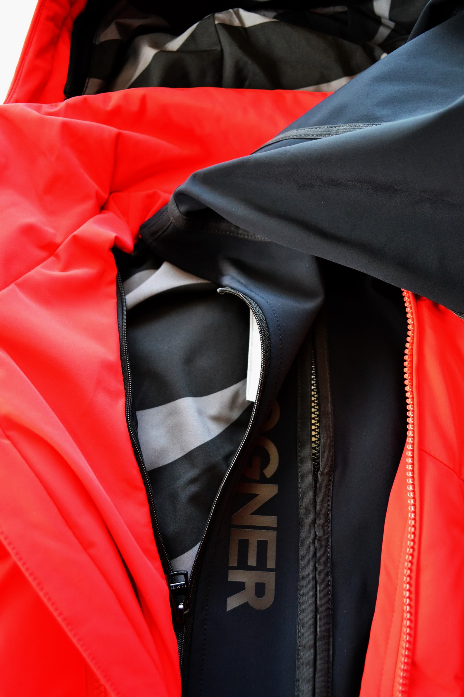 BOGNER JERVIS HERREN DAUNEN SKIJACKE ROT MIT TRENNBAREN MITTEL INLAYER IN SCHWARZ Gr 50 L NEU – Bild 17