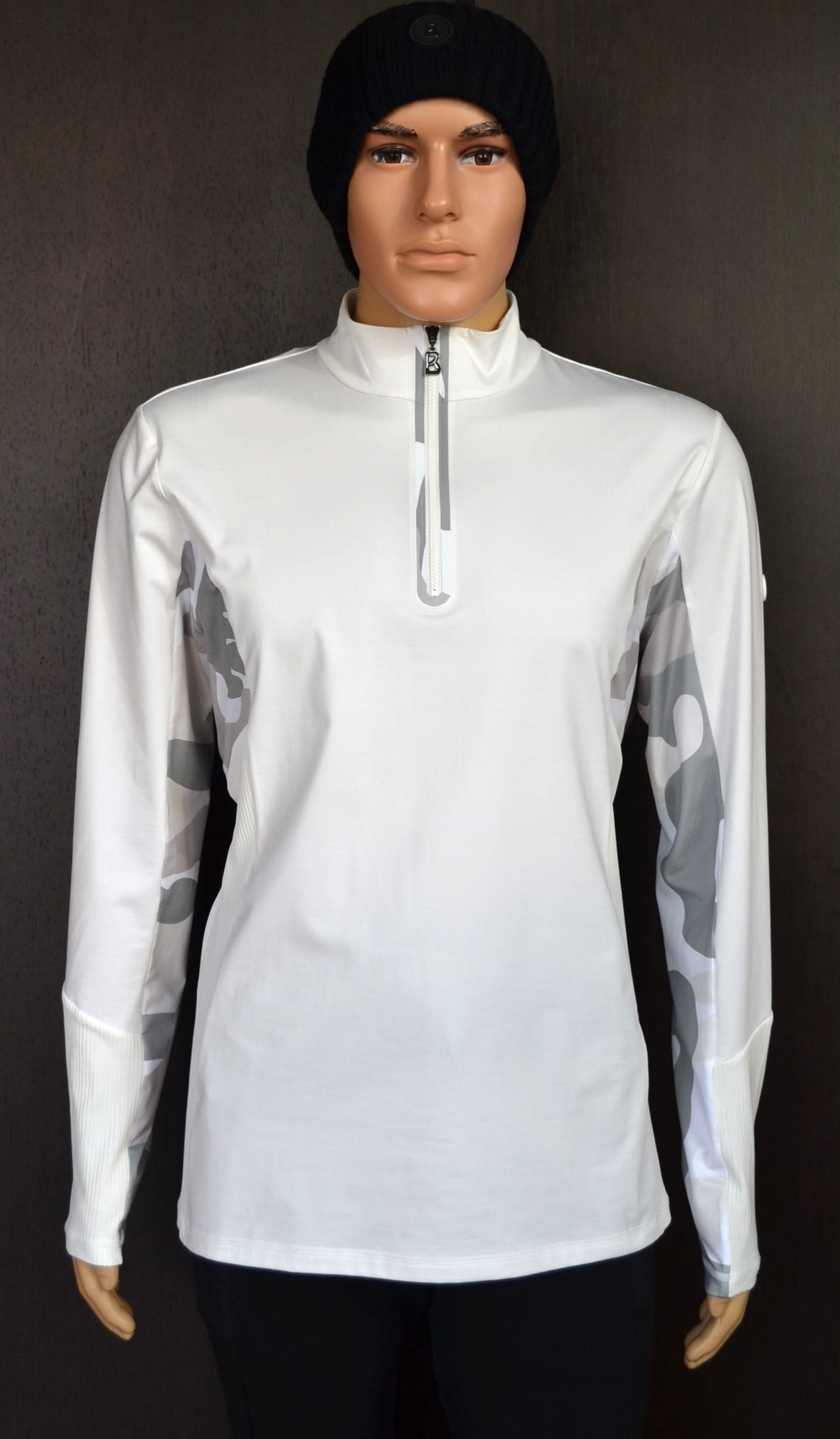 BOGNER FLORIAN HERREN SKI LONGSLEEVE FIRST LAYER STRETCH UNTERZIEHER WEIß CAMO Gr L 50 NEU – Bild 2