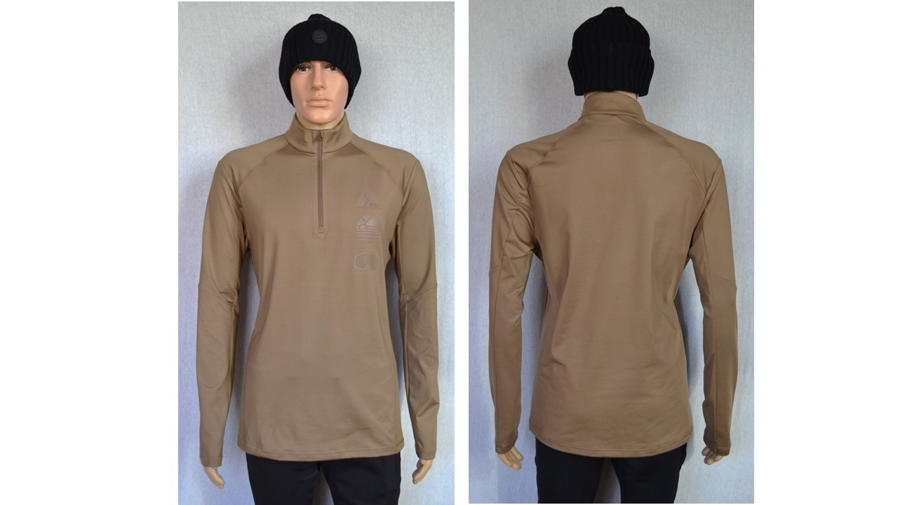 BOGNER FIRE+ICE BERKAN HERREN SKI LONGSLEEVE FIRST LAYER STRETCH UNTERZIEHER KARAMELL BRAUN Gr L 50 NEU