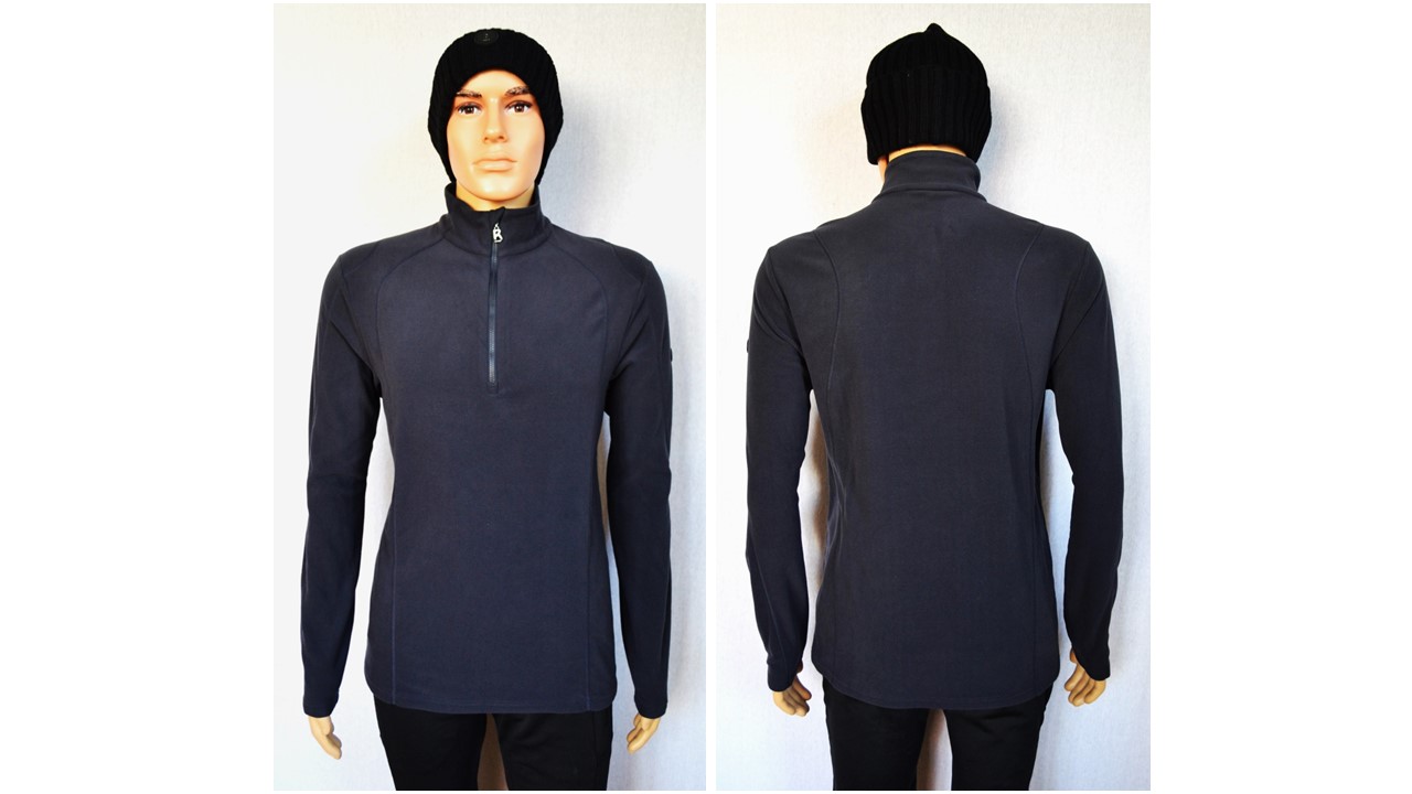 BOGNER HARRY HERREN SKI FLEECE PULLOVER LONGSLEEVE FIRST LAYER UNTERZIEHER DUNKELBLAU Gr L 50 NEU