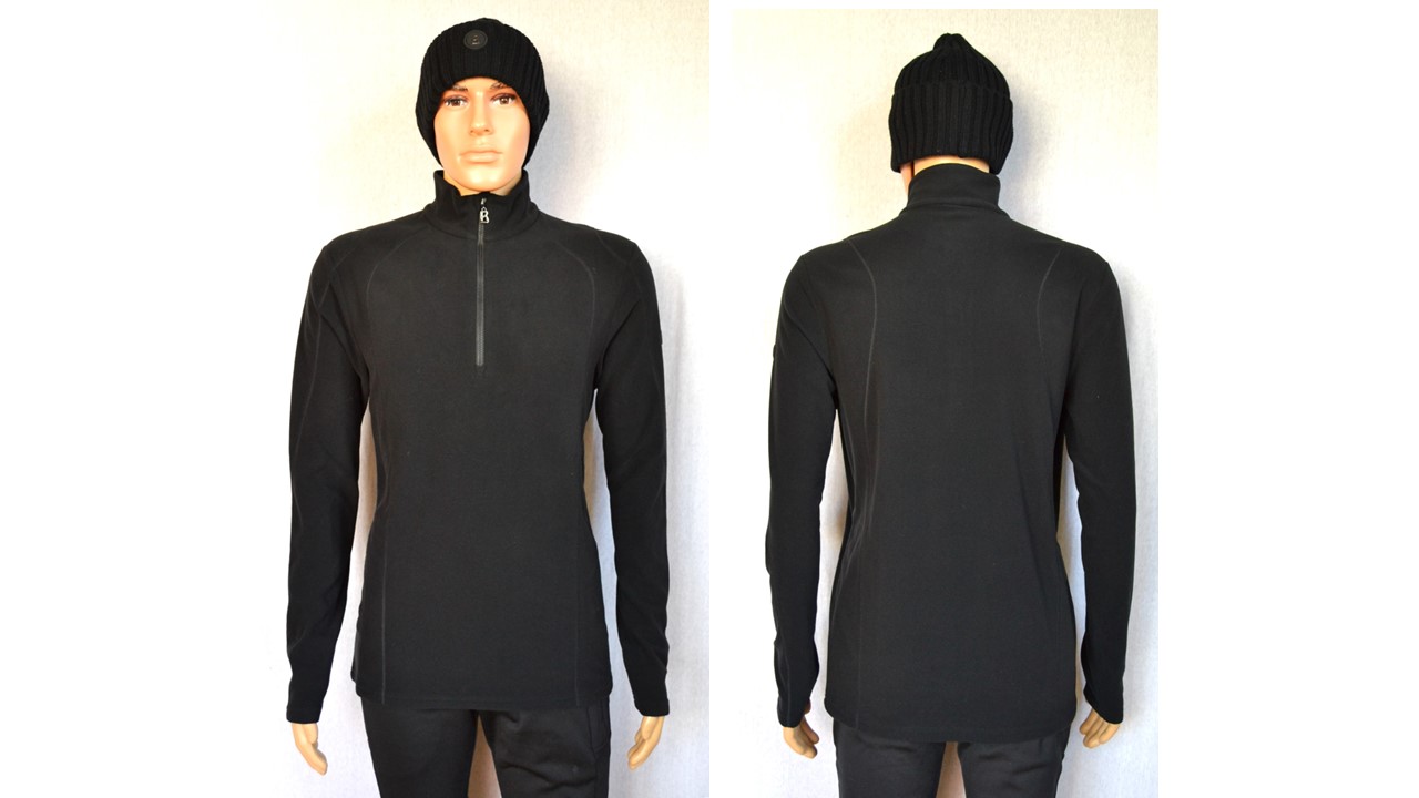 BOGNER HARRY HERREN SKI FLEECE PULLOVER LONGSLEEVE FIRST LAYER UNTERZIEHER SCHWARZ Gr L 50 NEU