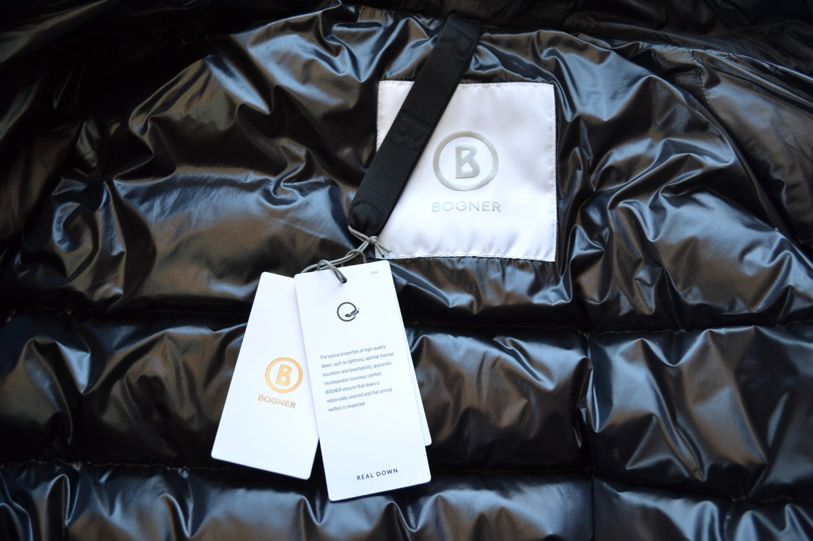 BOGNER HERBY HERREN LEICHTE DAUNENJACKE JACKE KURZMANTEL MENS SCHWARZ Gr 50 L NEU – Bild 5