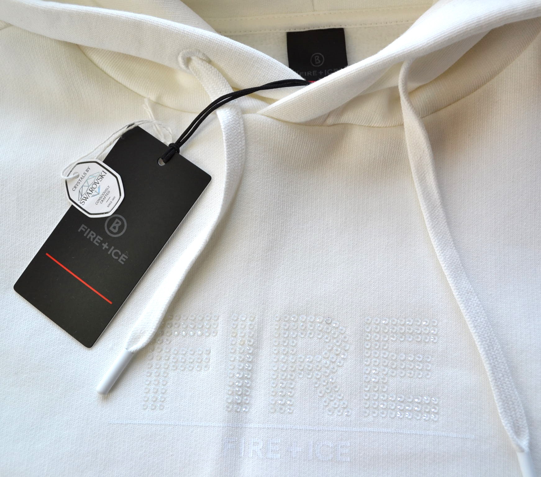 BOGNER FIRE+ICE NELLY 2 DAMEN HOODIE SWEATSHIRT WEIß LOGO AUS SWAROVSKI® KRISTALLEN Gr S-M NEU – Bild 5