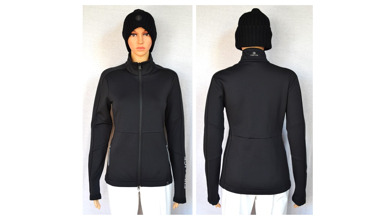 BOGNER FIRE+ICE INGE 2 DAMEN SKI MIDLAYER SOFTHSELL GOLF JACKE SCHWARZ STRETCH Gr 36 S NEU