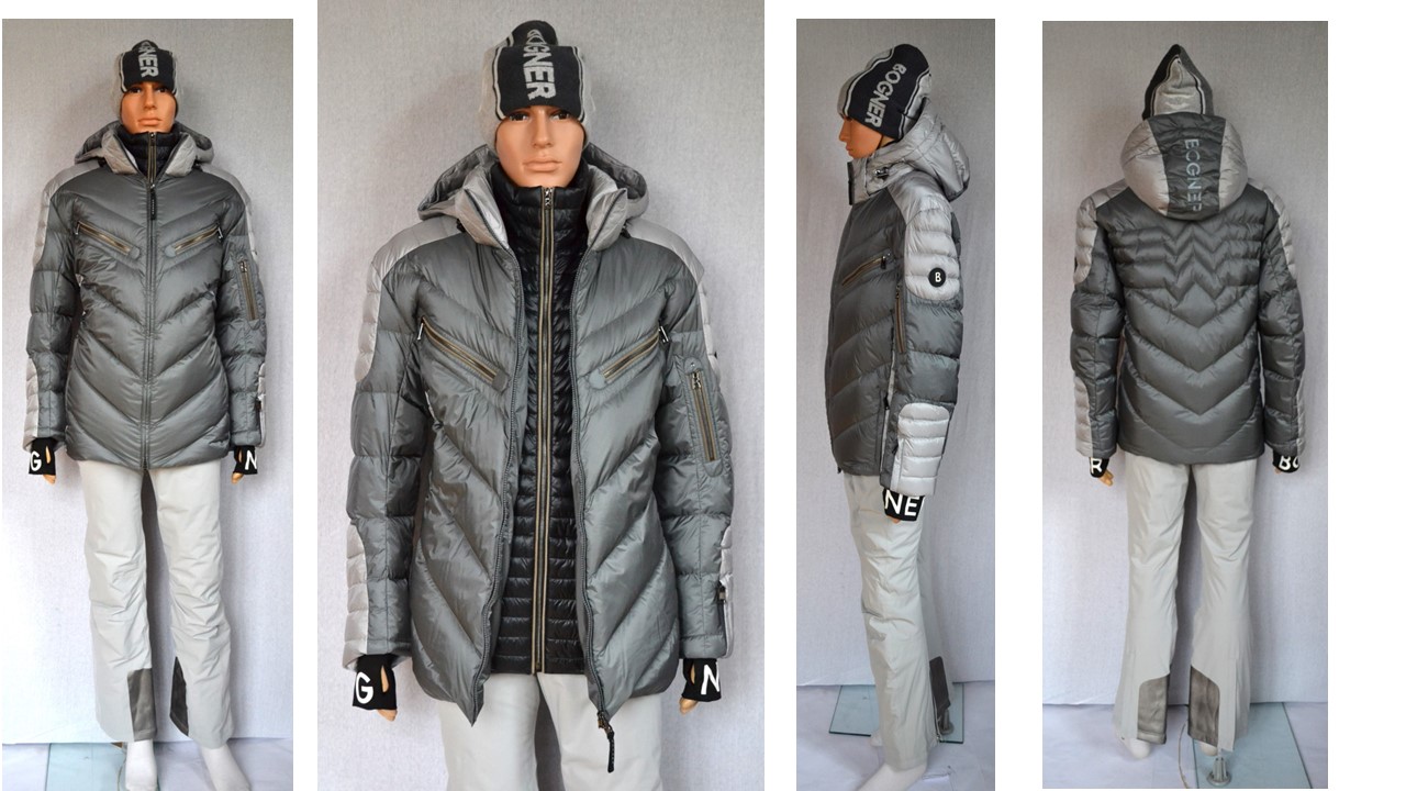 BOGNER SET SKIANZUG TINO HERREN DAUNEN SKIJACKE GRAU + SKIHOSE TOM GRAU Gr 56 3XL NEU