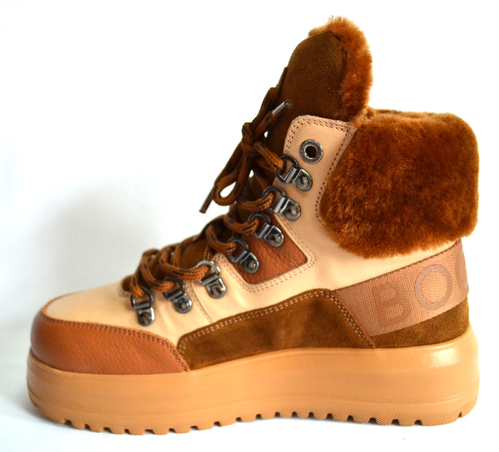 BOGNER ANTWERP DAMEN LEDER BOOTS MIT LAMMFELL FUTTER BRAUN Gr 37 NEU OVP – Bild 6