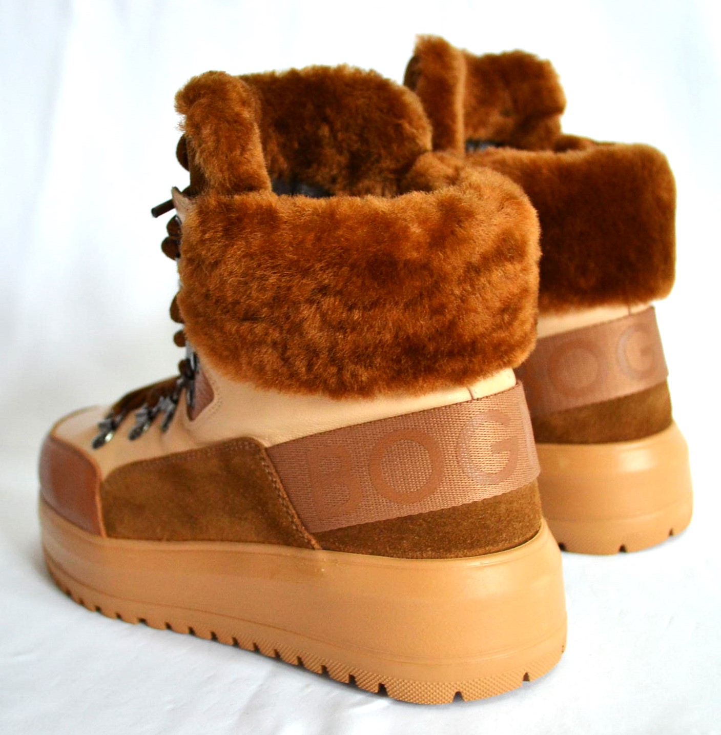 BOGNER ANTWERP DAMEN LEDER BOOTS MIT LAMMFELL FUTTER BRAUN Gr 37 NEU OVP – Bild 7
