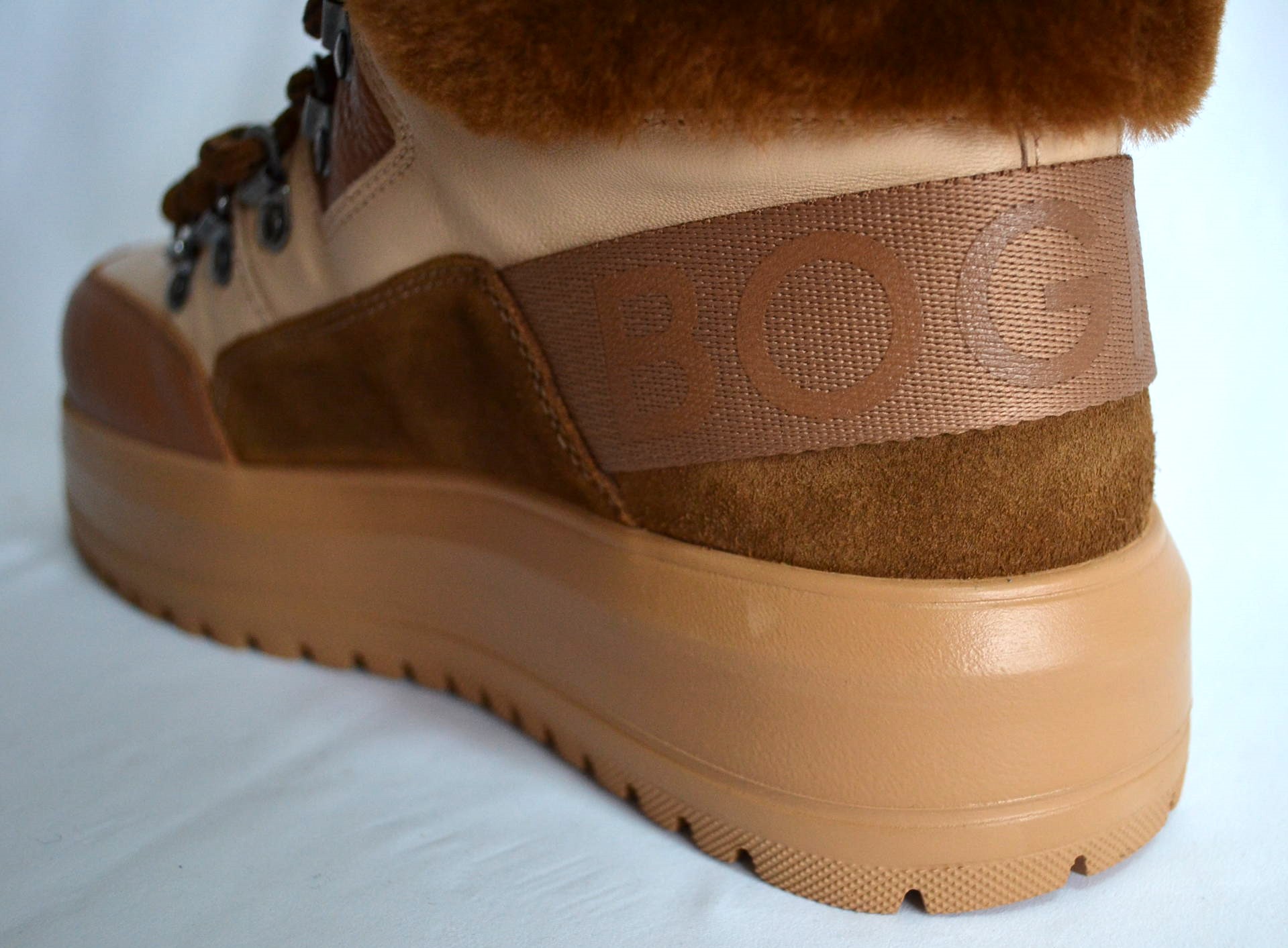 BOGNER ANTWERP DAMEN LEDER BOOTS MIT LAMMFELL FUTTER BRAUN Gr 37 NEU OVP – Bild 8
