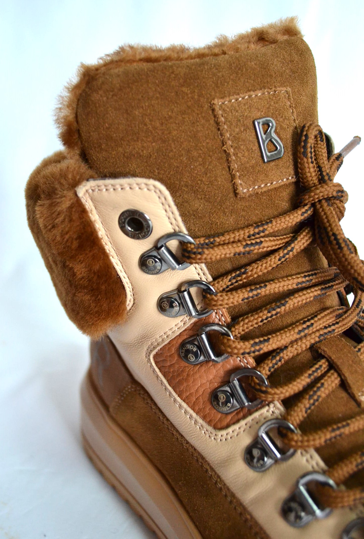 BOGNER ANTWERP DAMEN LEDER BOOTS MIT LAMMFELL FUTTER BRAUN Gr 37 NEU OVP – Bild 10