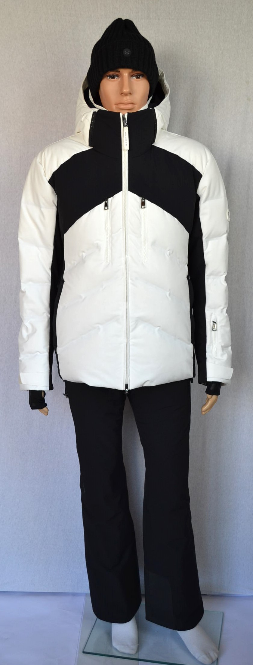 BOGNER HERREN SET SKIANZUG JERVIS DAUNEN SKIJACKE SCHWARZ-WEIß MIT TRENNBAREN INLAYER + SKIHOSE TIM SCHWARZ Gr 50 52 L XL NEU – Bild 3