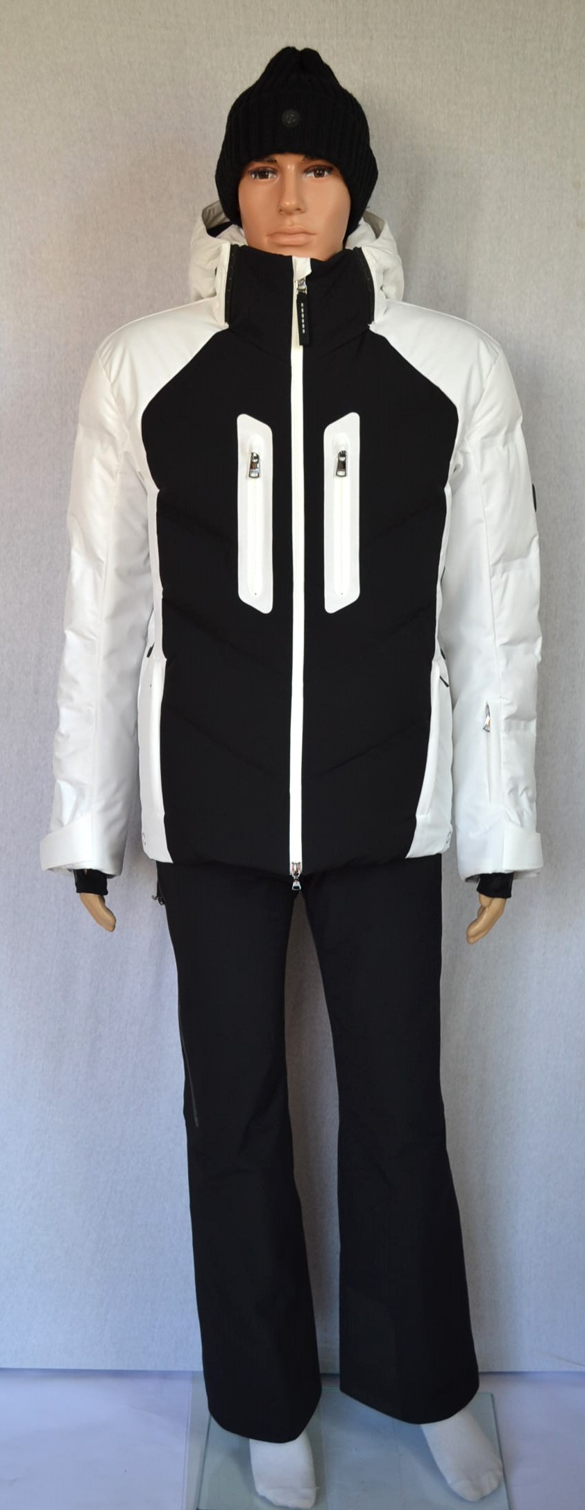BOGNER SET SKIANZUG HERREN DAUNEN SKIJACKE FELOS SCHWARZ-WEIß + SKIHOSE TIM SCHWARZ Gr 50 52 54 L XL XXL NEU – Bild 2