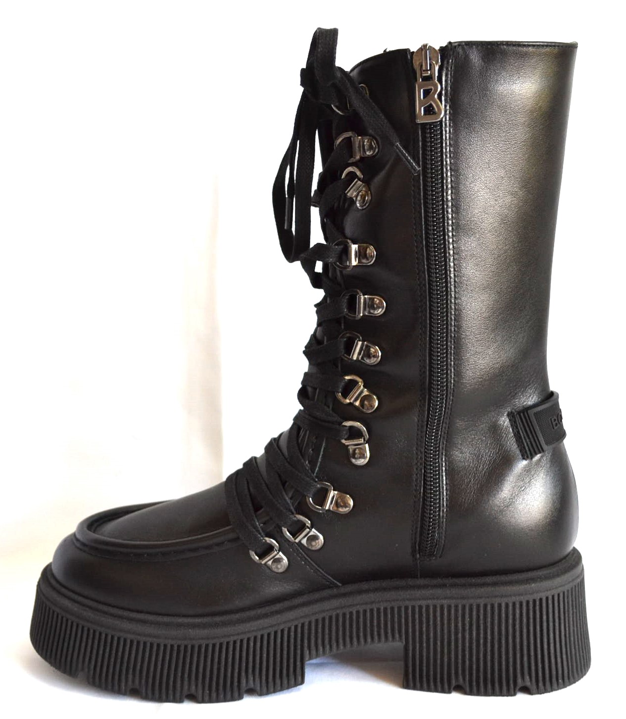 BOGNER TURIN DAMEN LEDER BOOTS STIEFEL SCHWARZ Gr 37 NEU OVP – Bild 4