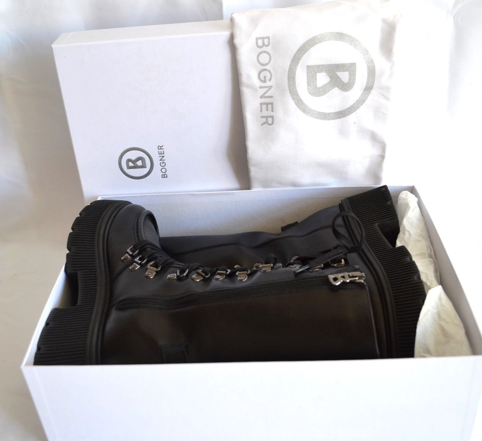 BOGNER TURIN DAMEN LEDER BOOTS STIEFEL SCHWARZ Gr 37 NEU OVP – Bild 9