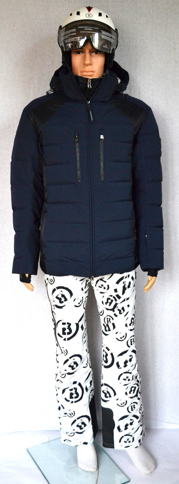 BOGNER TINUS D HERREN DAUNEN SKIJACKE DUNEKLBLAU SCHWARZ MIT INLAYER Gr 50 L NEU – Bild 2