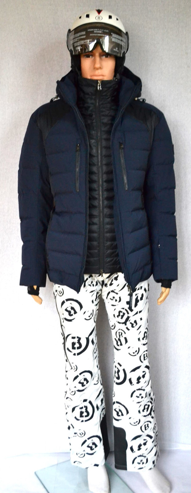 BOGNER TINUS D HERREN DAUNEN SKIJACKE DUNEKLBLAU SCHWARZ MIT INLAYER Gr 50 L NEU – Bild 5