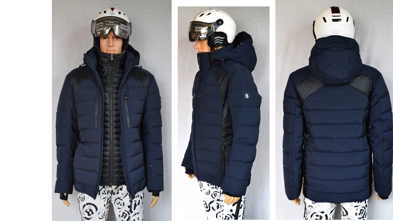 BOGNER TINUS D HERREN DAUNEN SKIJACKE DUNEKLBLAU SCHWARZ MIT INLAYER Gr 50 L NEU – Bild 6