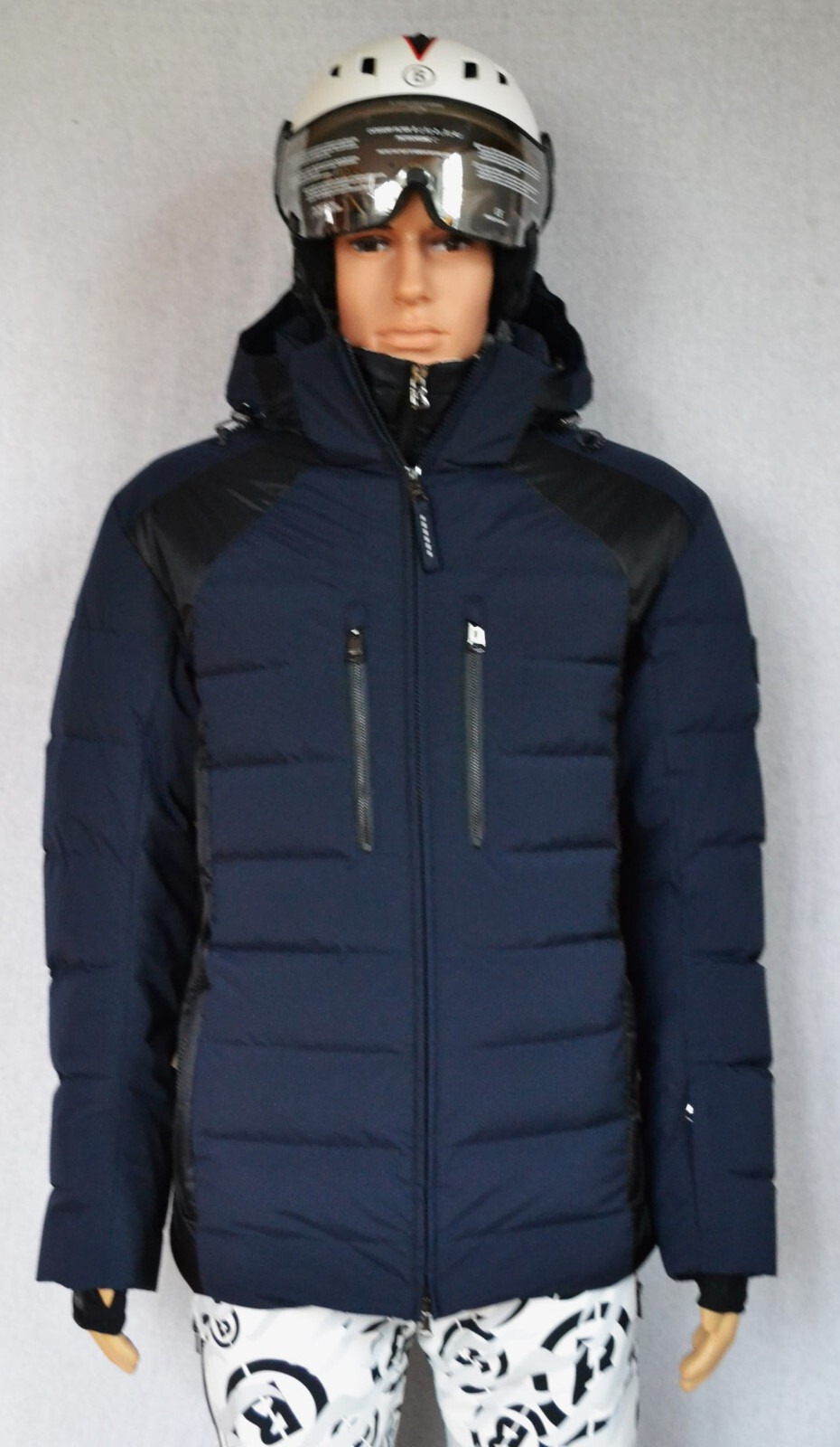 BOGNER TINUS D HERREN DAUNEN SKIJACKE DUNEKLBLAU SCHWARZ MIT INLAYER Gr 50 L NEU – Bild 8