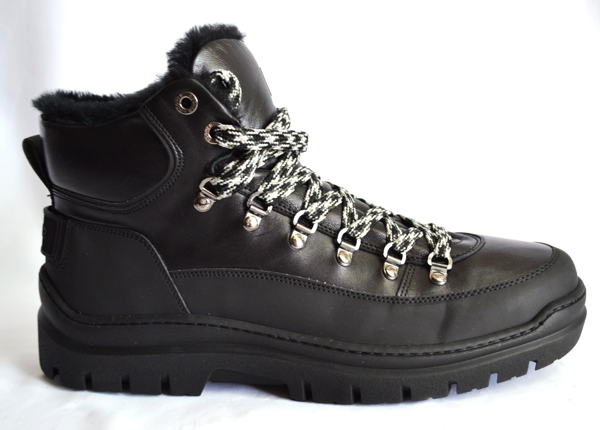 BOGNER HERREN BANSKO LEDER BOOTS SCHWARZ MIT LAMMFELL FUTTER UND SPIKES Gr 44 45 NEU OVP – Bild 11
