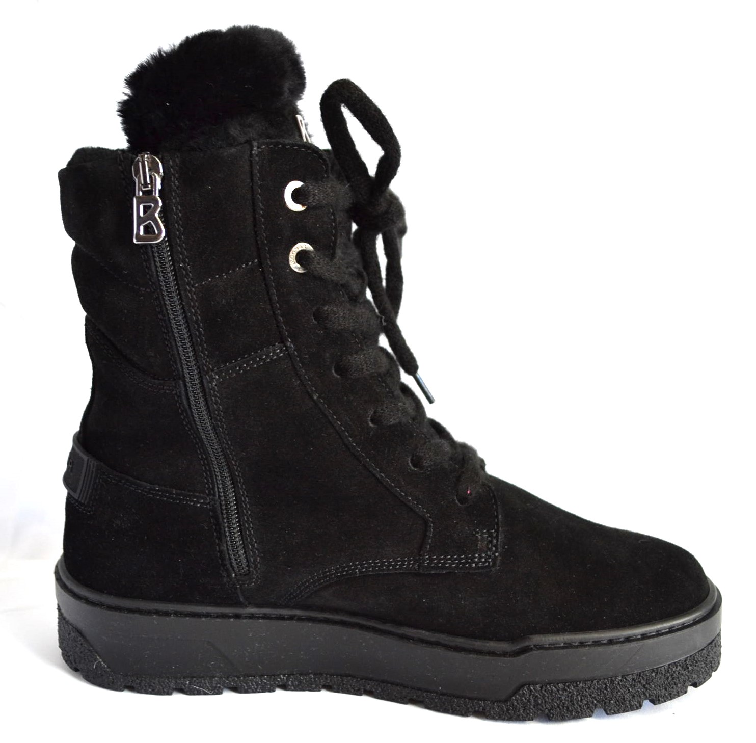 BOGNER CALGARY DAMEN WILDLEDER LAMMFELL STIEFEL MIT SPIKES SCHWARZ Gr 41 NEU – Bild 3