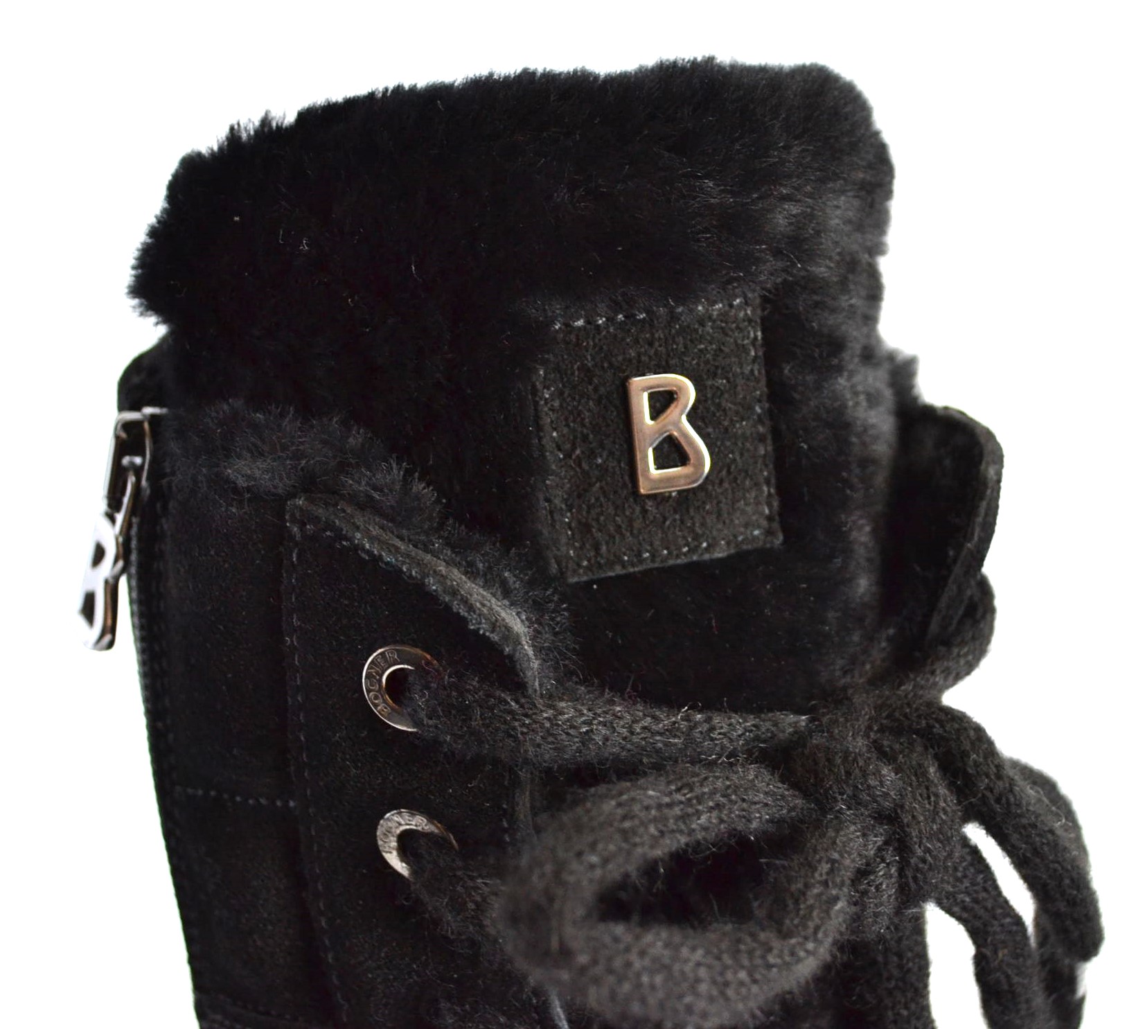 BOGNER CALGARY DAMEN WILDLEDER LAMMFELL STIEFEL MIT SPIKES SCHWARZ Gr 41 NEU – Bild 11