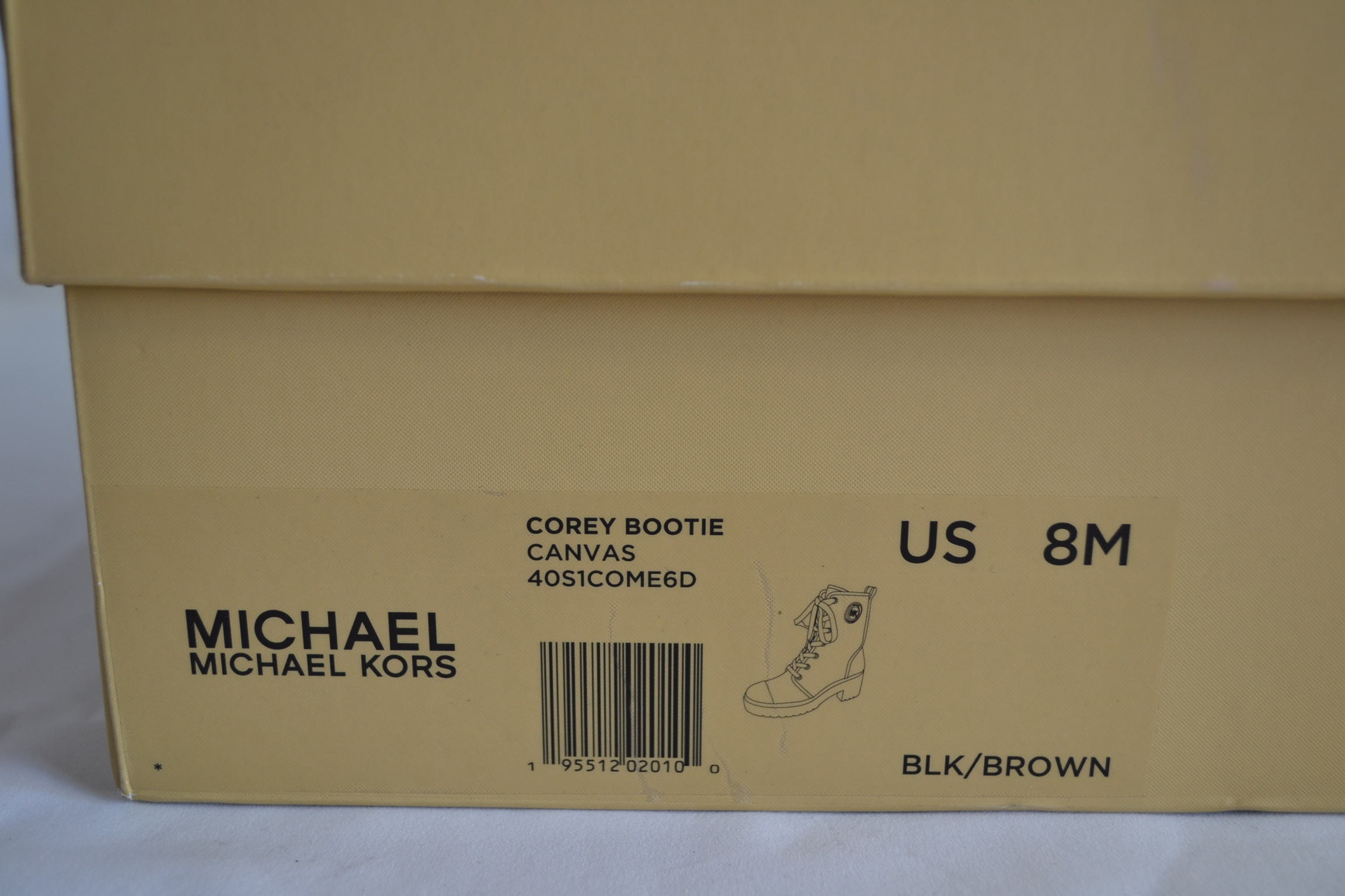 MICHAEL KORS DAMEN BOOTS STIEFEL DENIM LOGO LEDER SCHWARZ WEIß Gr 38,5 8M NEU – Bild 2
