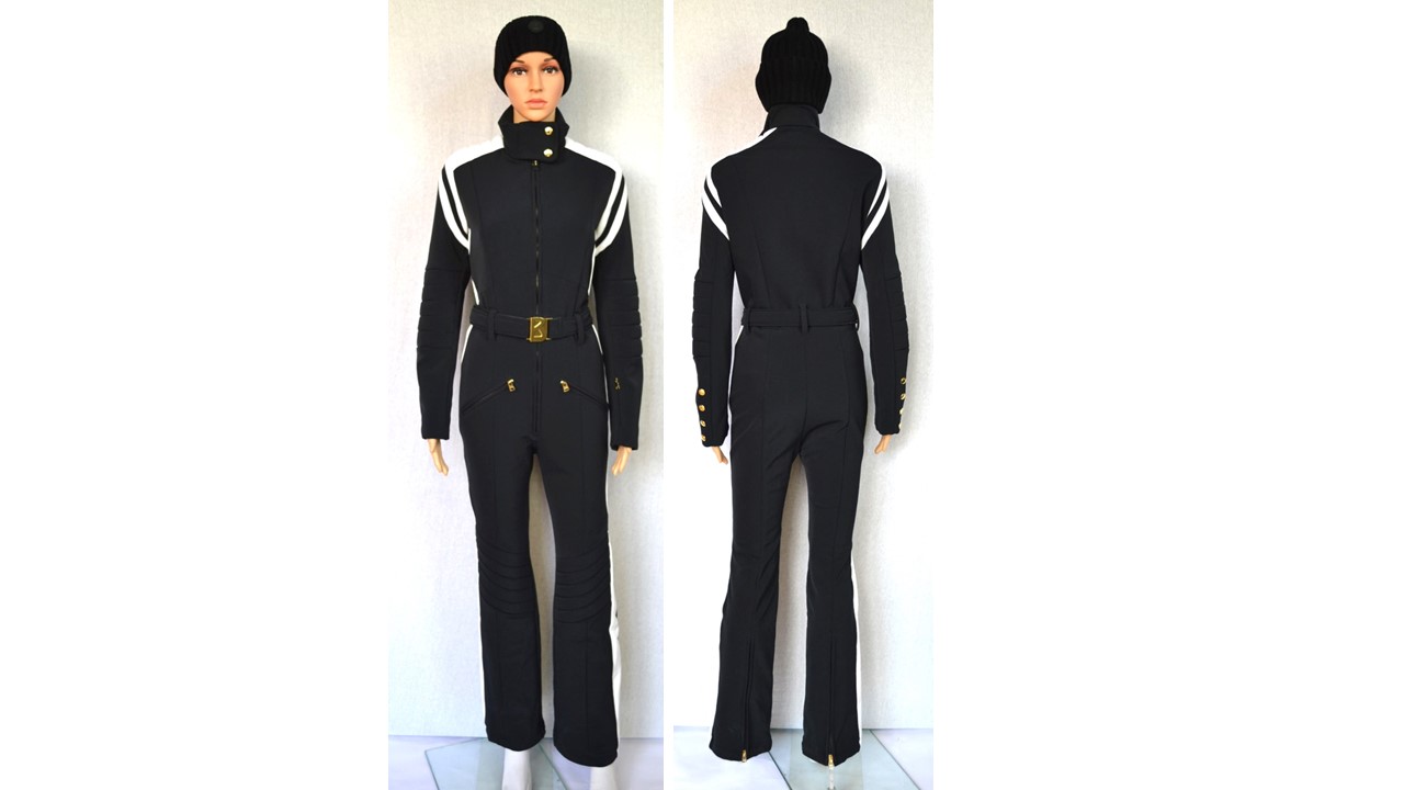 BOGNER JANI DAMEN JET SKIANZUG SOFTSHELL SKI SUIT OVERALL FULL STRETCH SCHWARZ WEIß Gr 38 40 42 M L XL NEU
