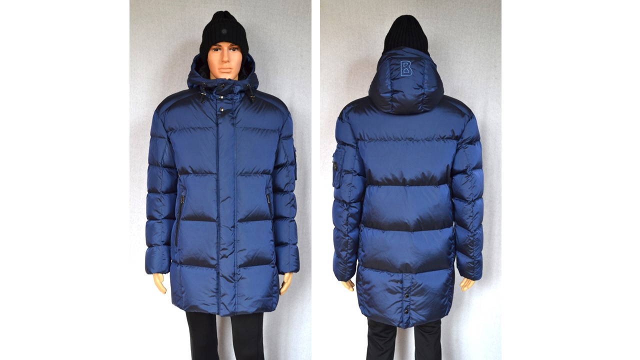 BOGNER JONES D2 HERREN DAUNENJACKE JACKE MANTEL MITTELBLAU Gr 54 XXL NEU