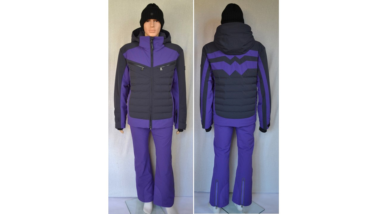 BOGNER SET SKIANZUG HERREN SKIJACKE FELIKS VIOLETT DUNKELBLAU STRETCH + SKIHOSE TIM 4 Gr 50 L NEU