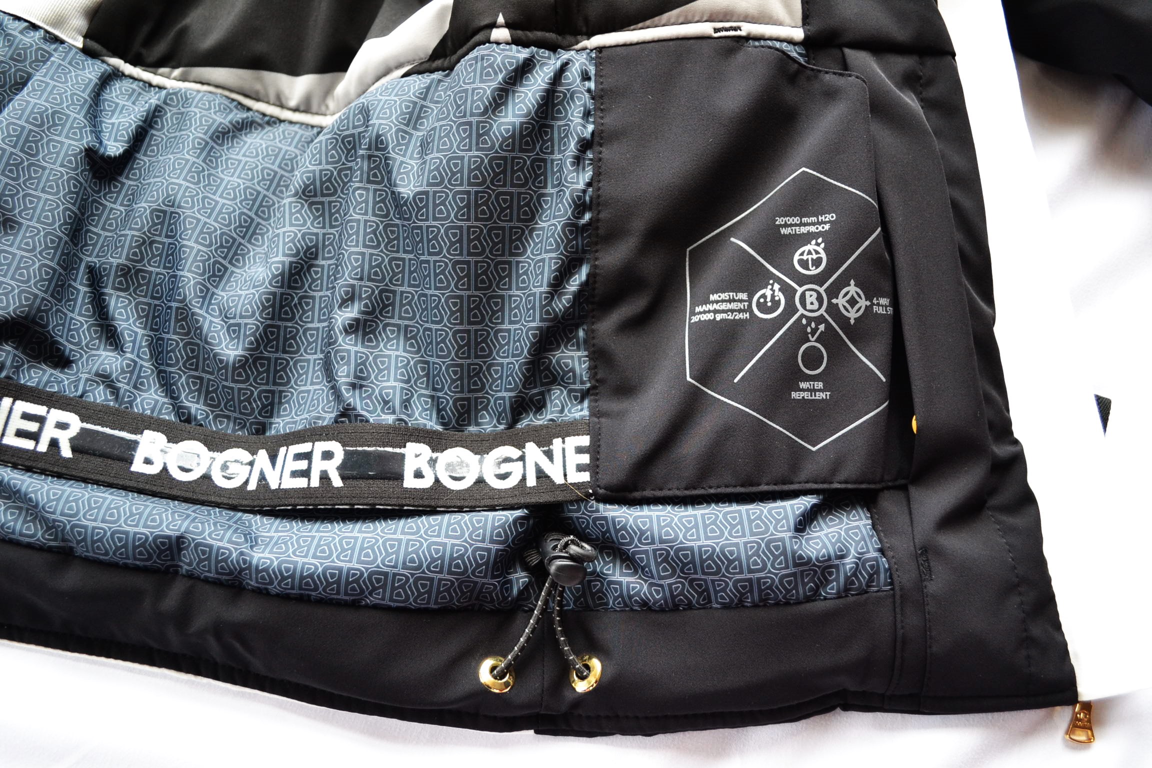 BOGNER KIRA DAMEN SKIJACKE MIT GÜRTEL SCHWARZ WEIß Gr 44 XXL NEU – Bild 7